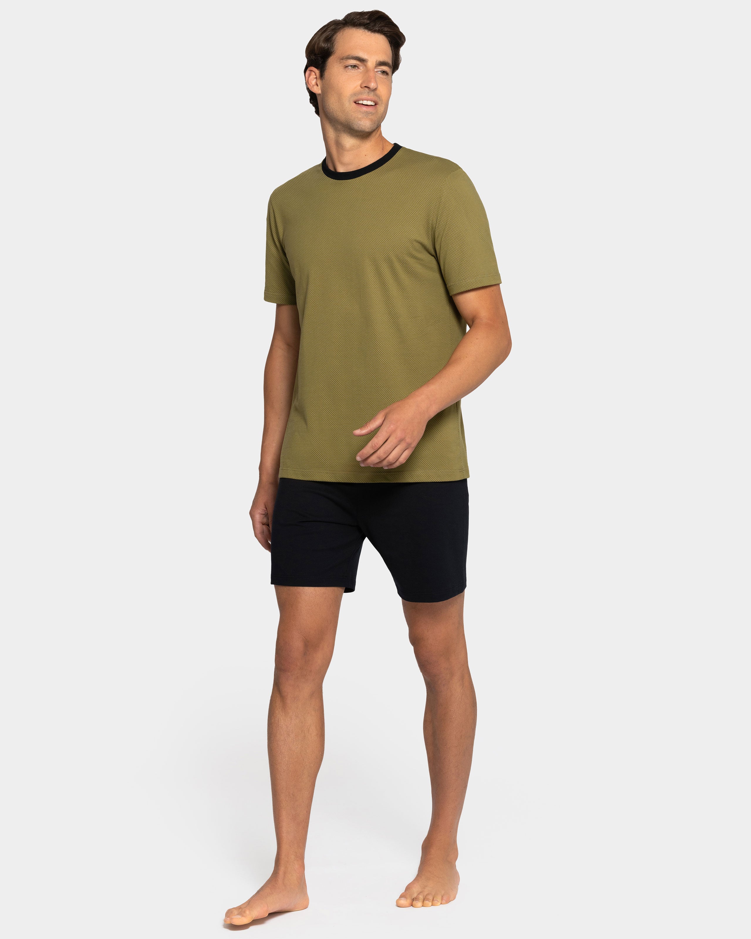 Pijama de hombre corto en Algodón