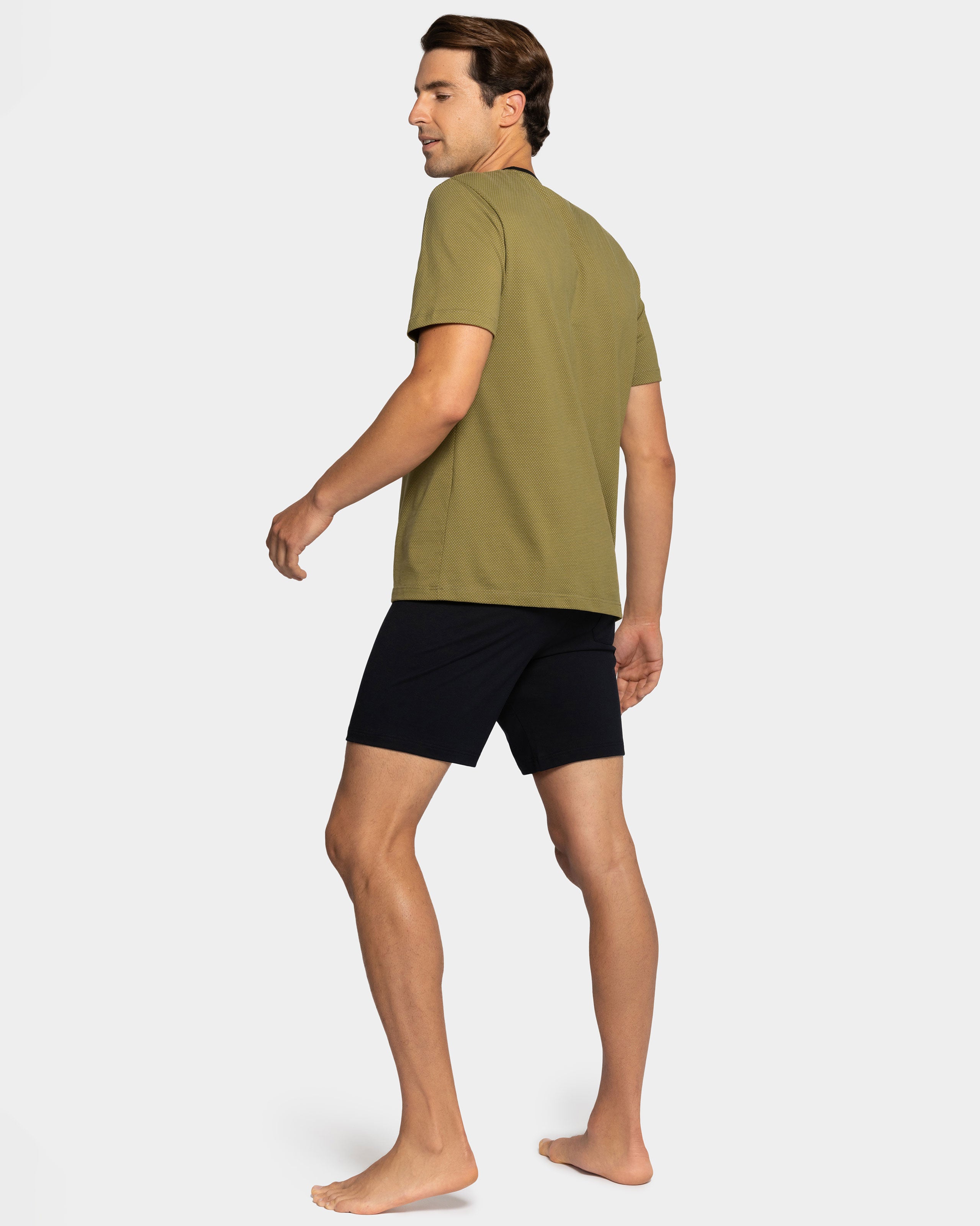 Pijama de hombre corto en Algodón