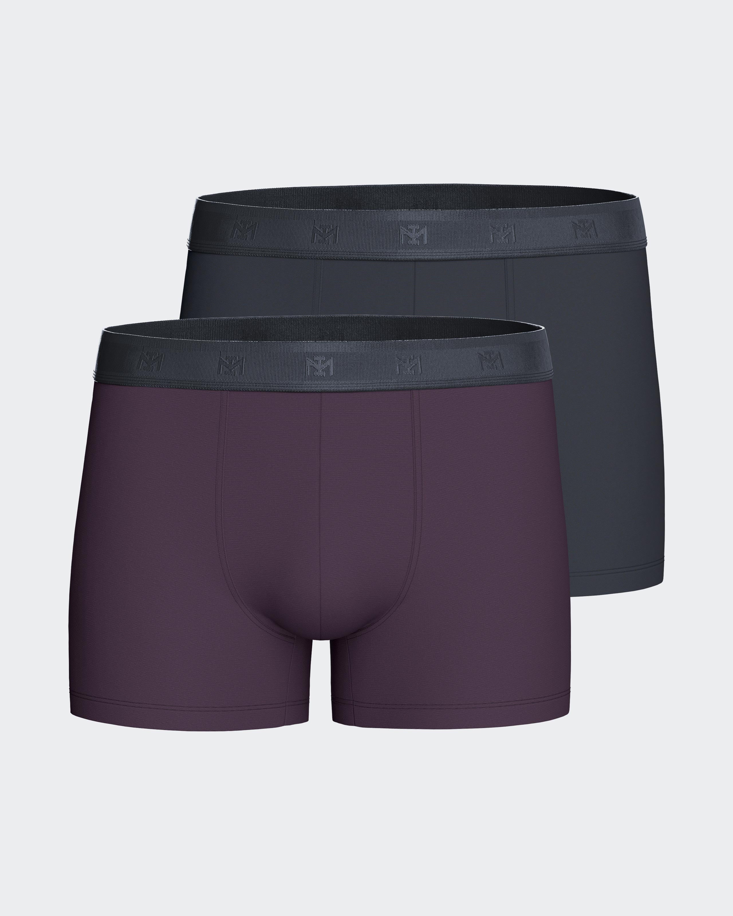 Lot 2 boxers unis en Coton Lyocell