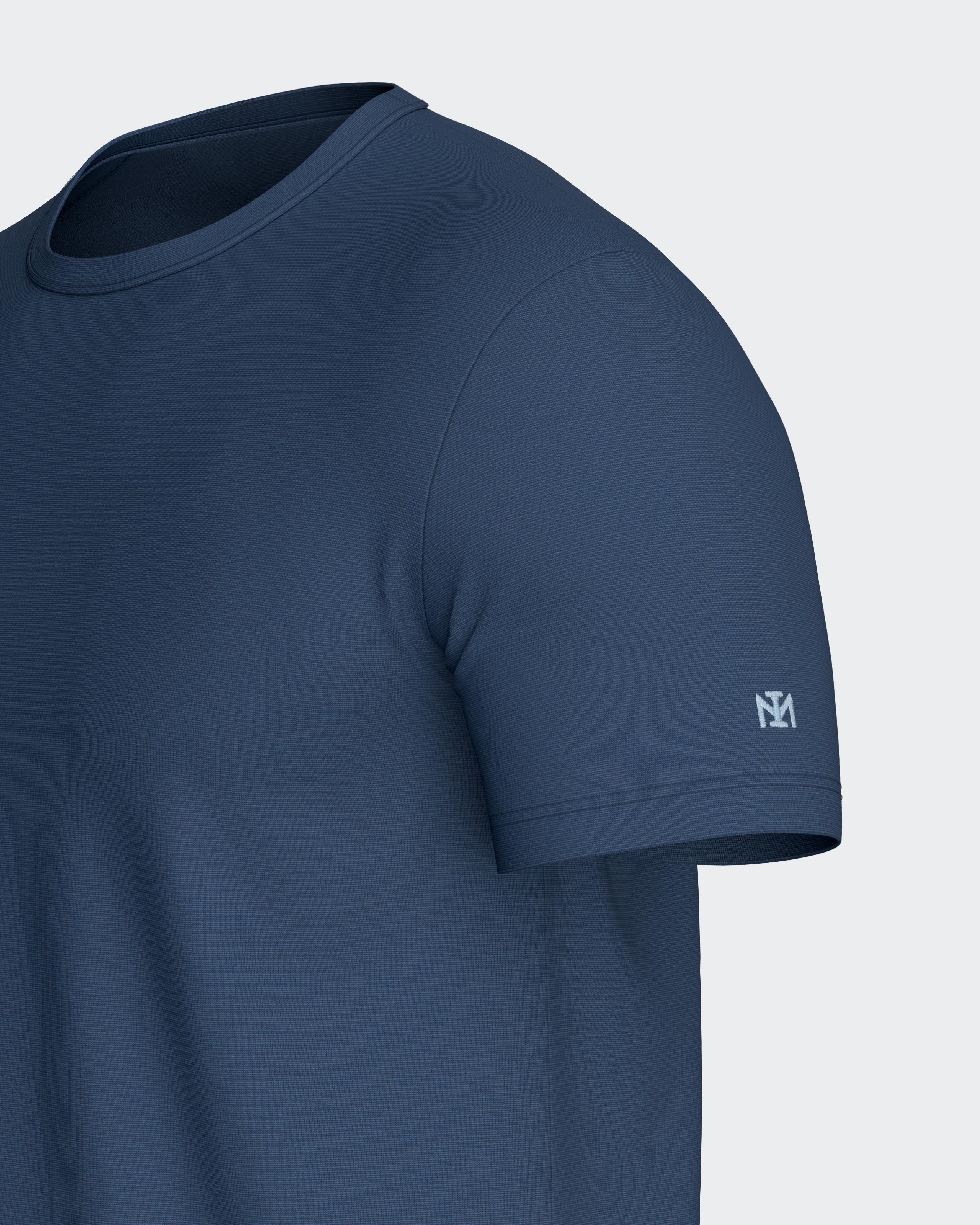 Kortærmet T-shirt i lyocell og bomuld