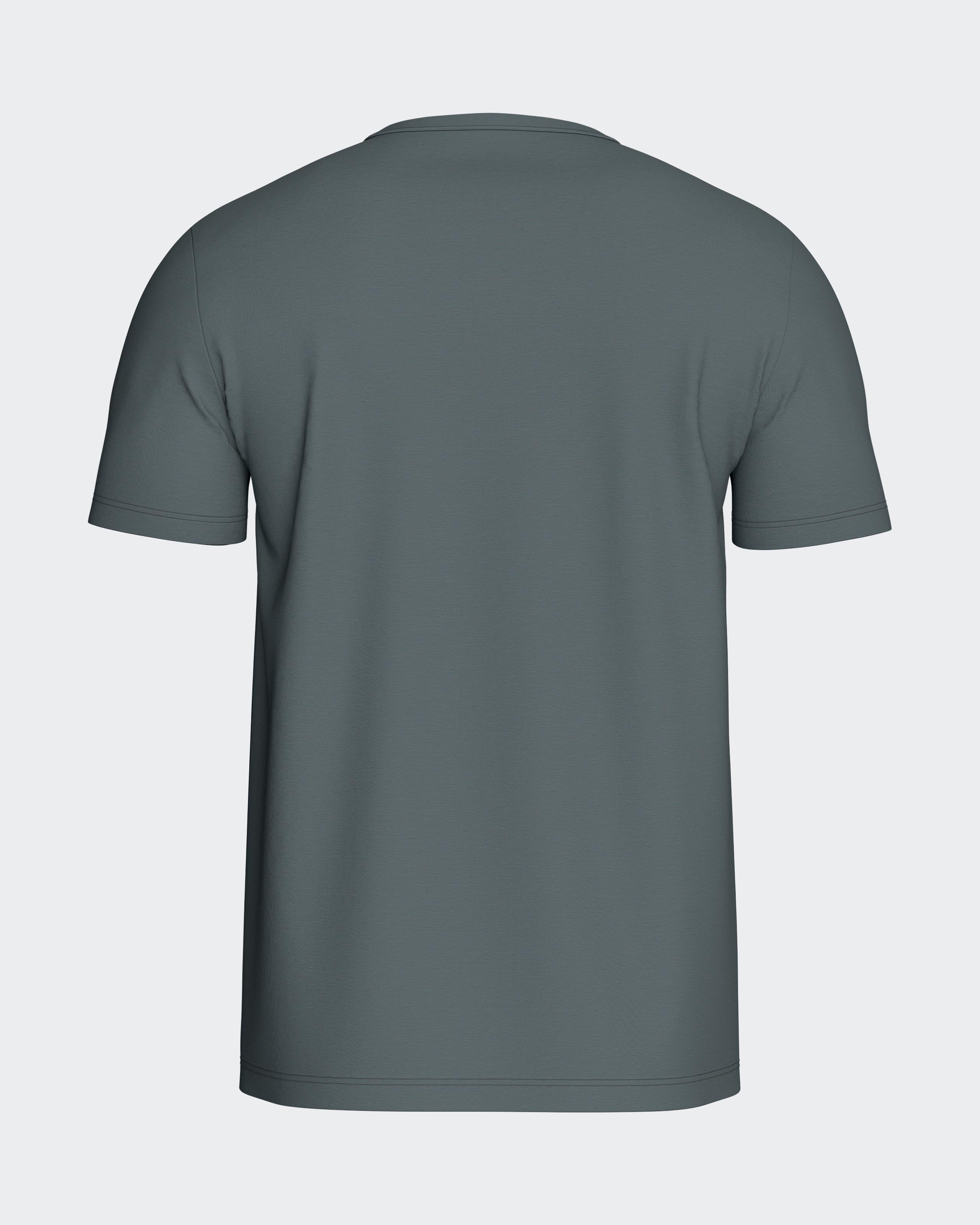 Kortærmet T-shirt i lyocell og bomuld