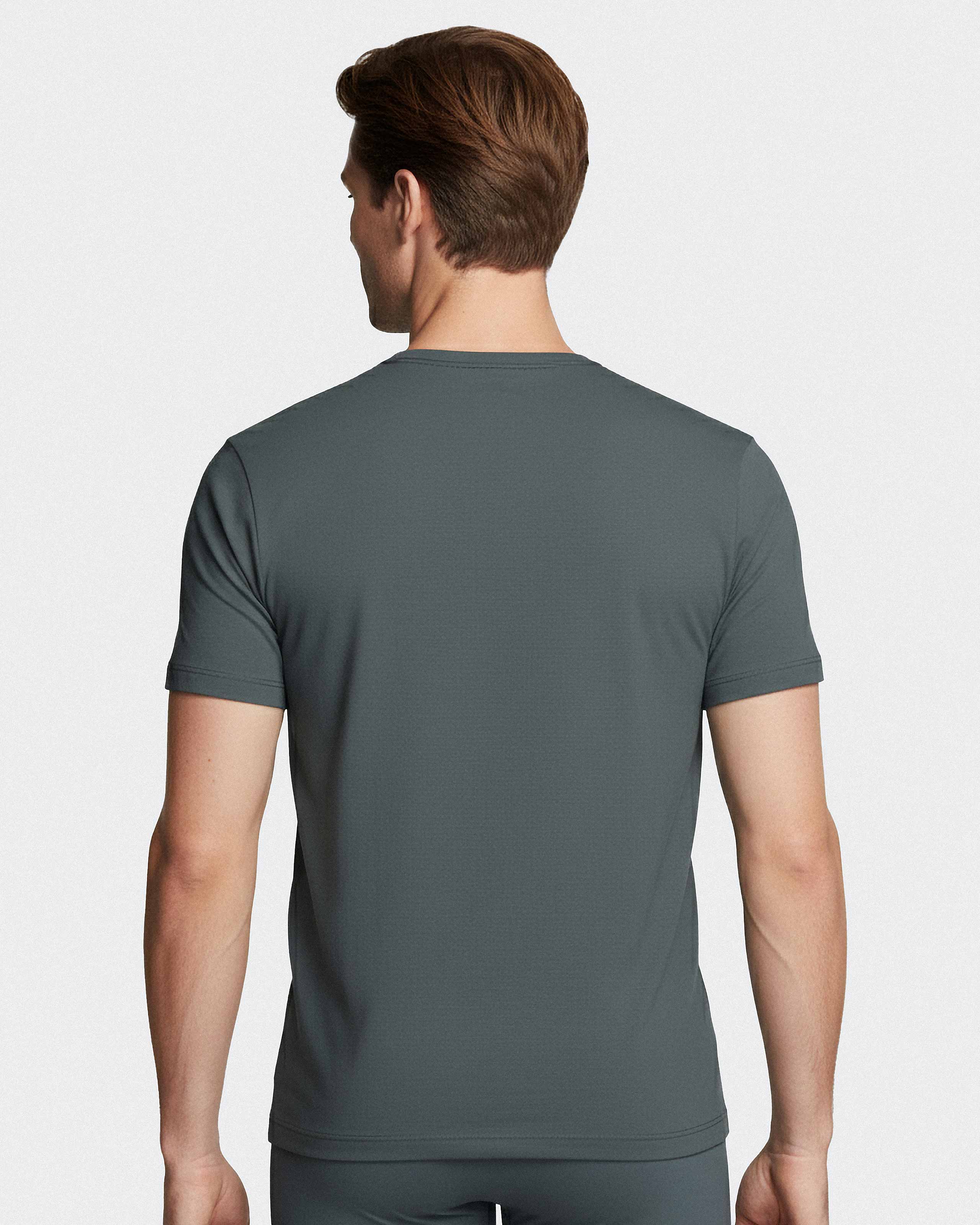 Kortærmet T-shirt i lyocell og bomuld