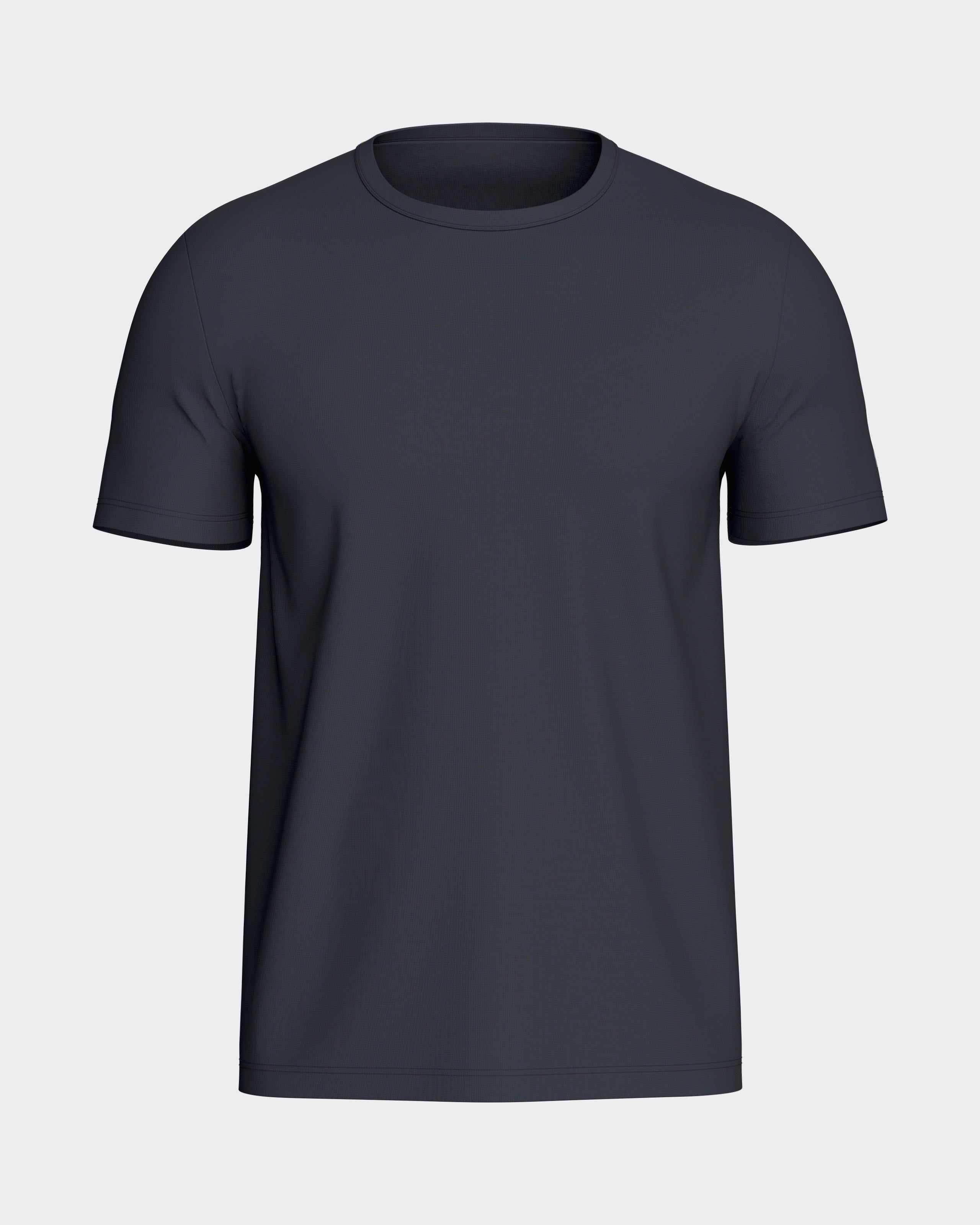 Kortærmet T-shirt i lyocell og bomuld
