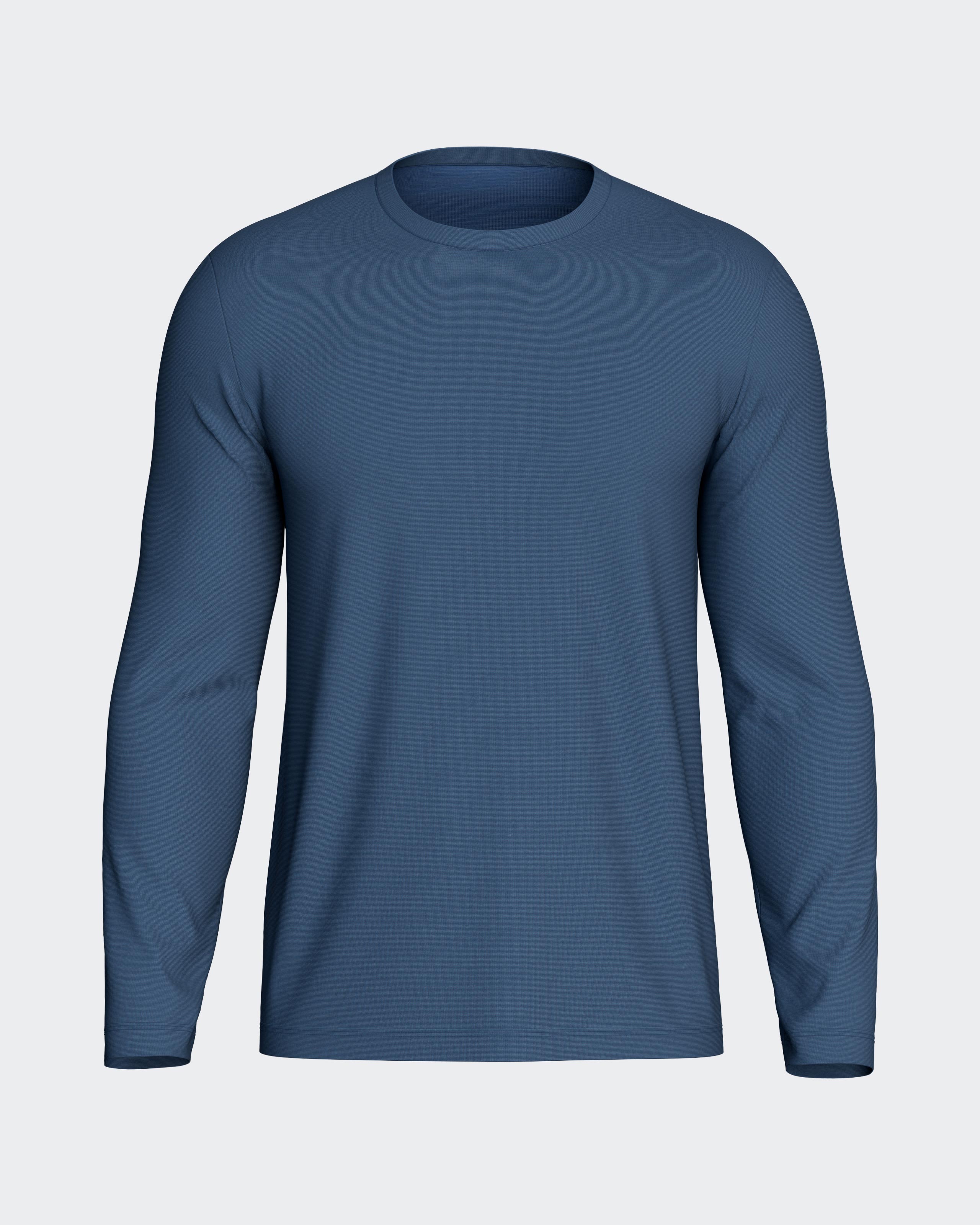 Langærmet T-shirt i lyocell og bomuld