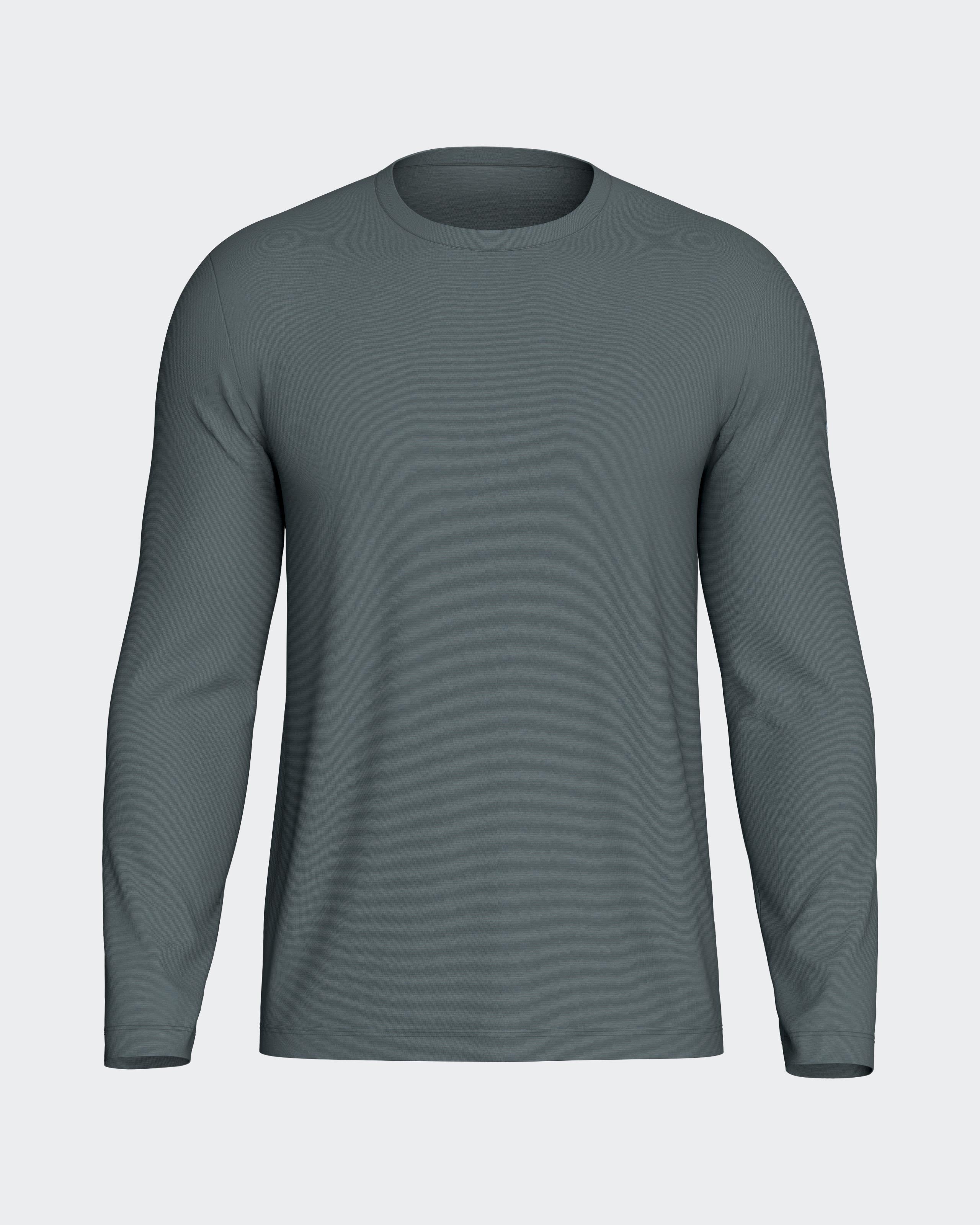 Langærmet T-shirt i lyocell og bomuld