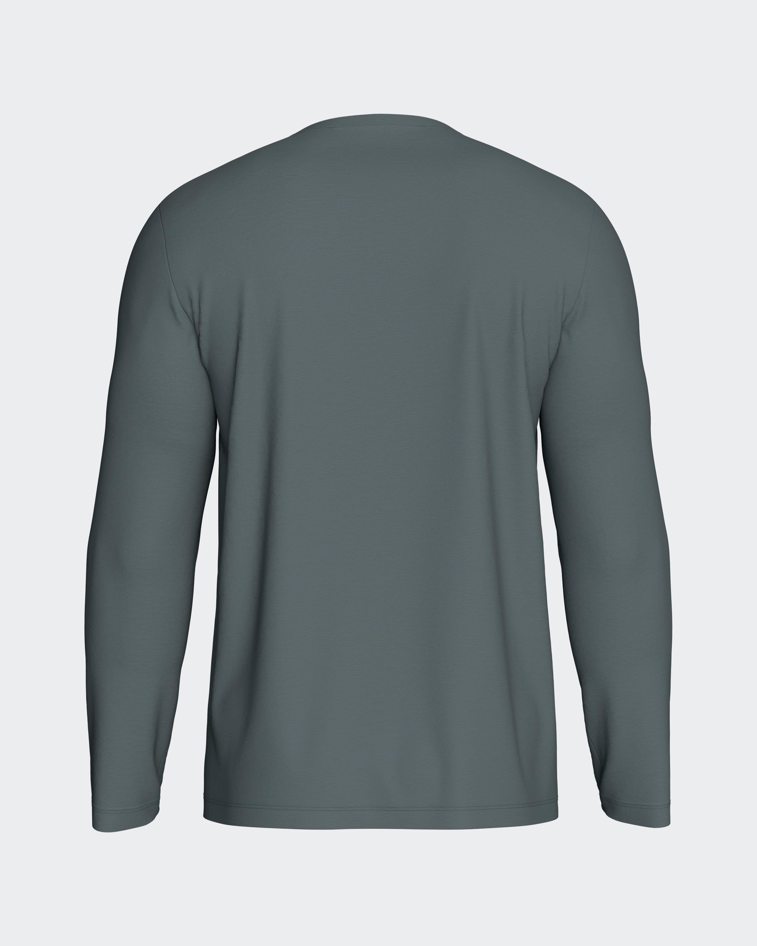 Langærmet T-shirt i lyocell og bomuld