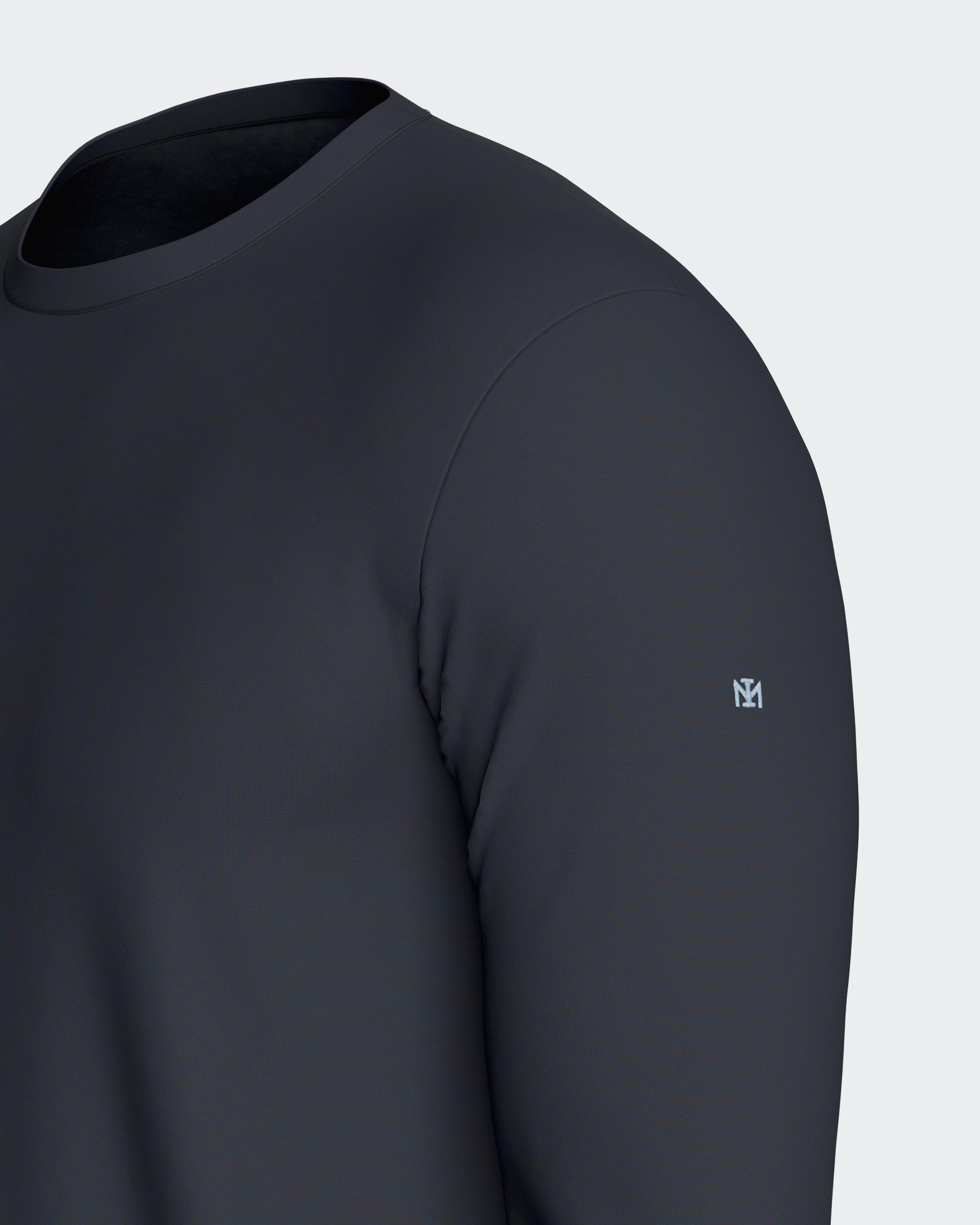 Langærmet T-shirt i lyocell og bomuld