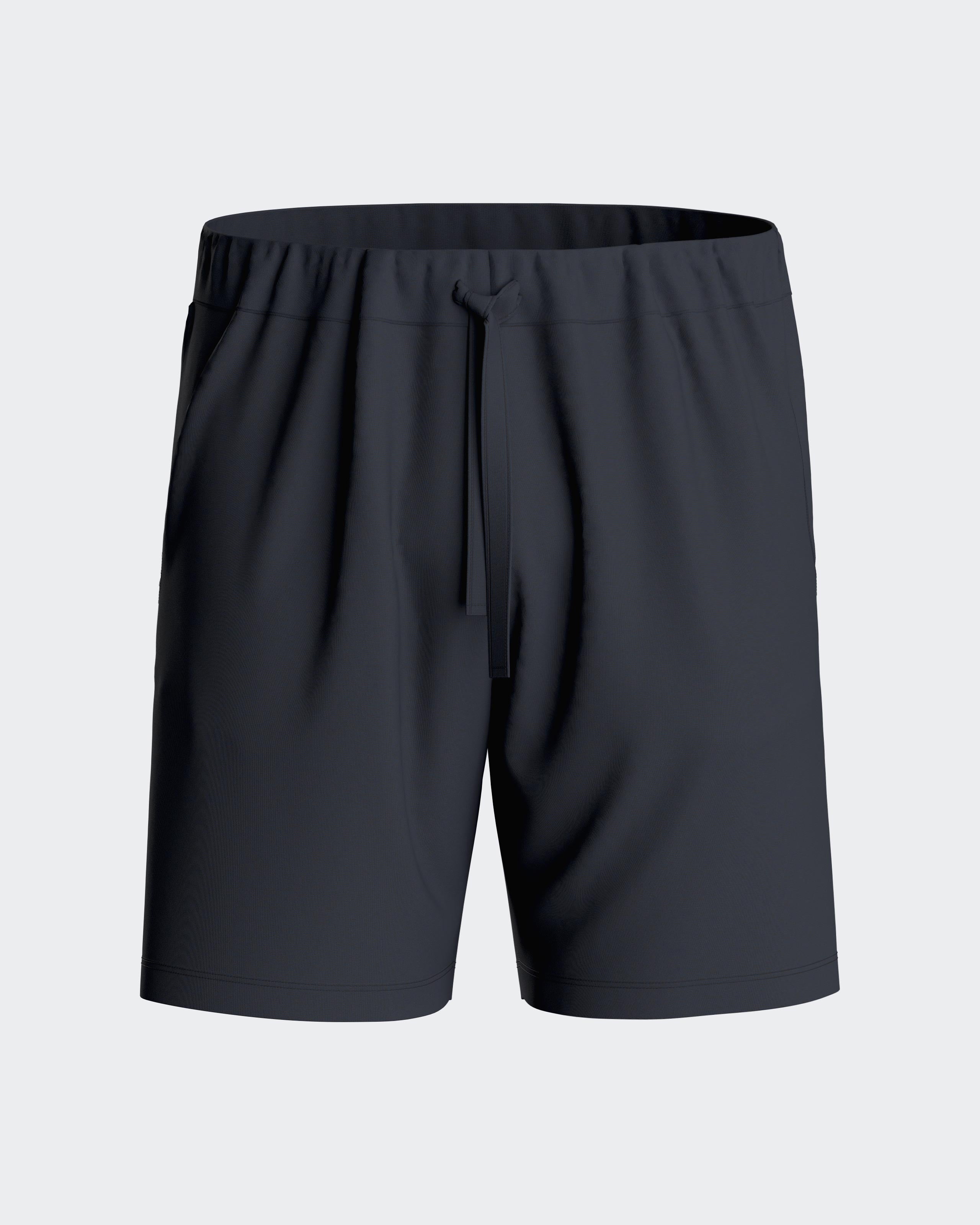 Men's plain shorts in Lyocell cotton