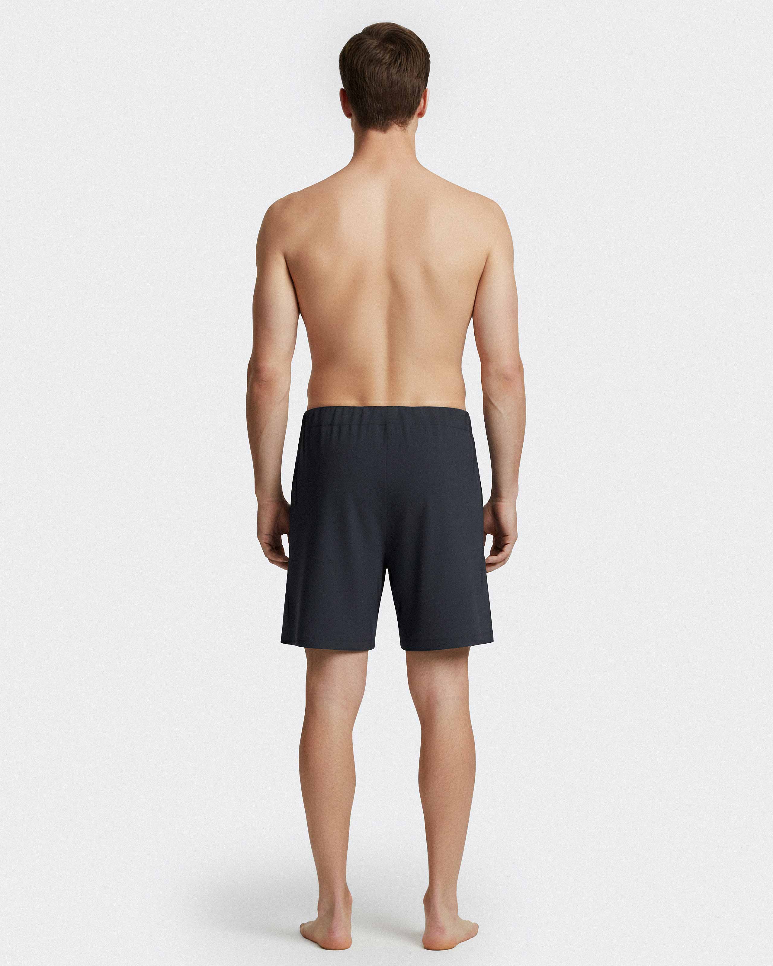 Men's plain shorts in Lyocell cotton