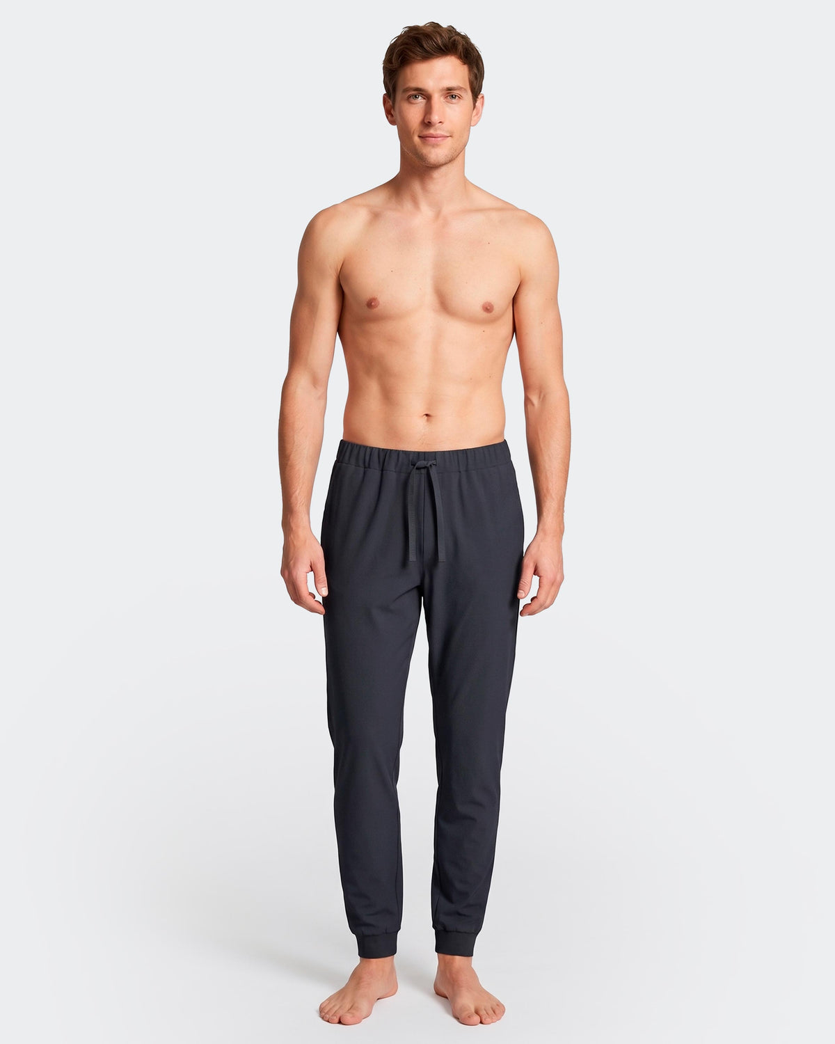 Einfarbige Herrenhose aus Lyocell-Baumwolle