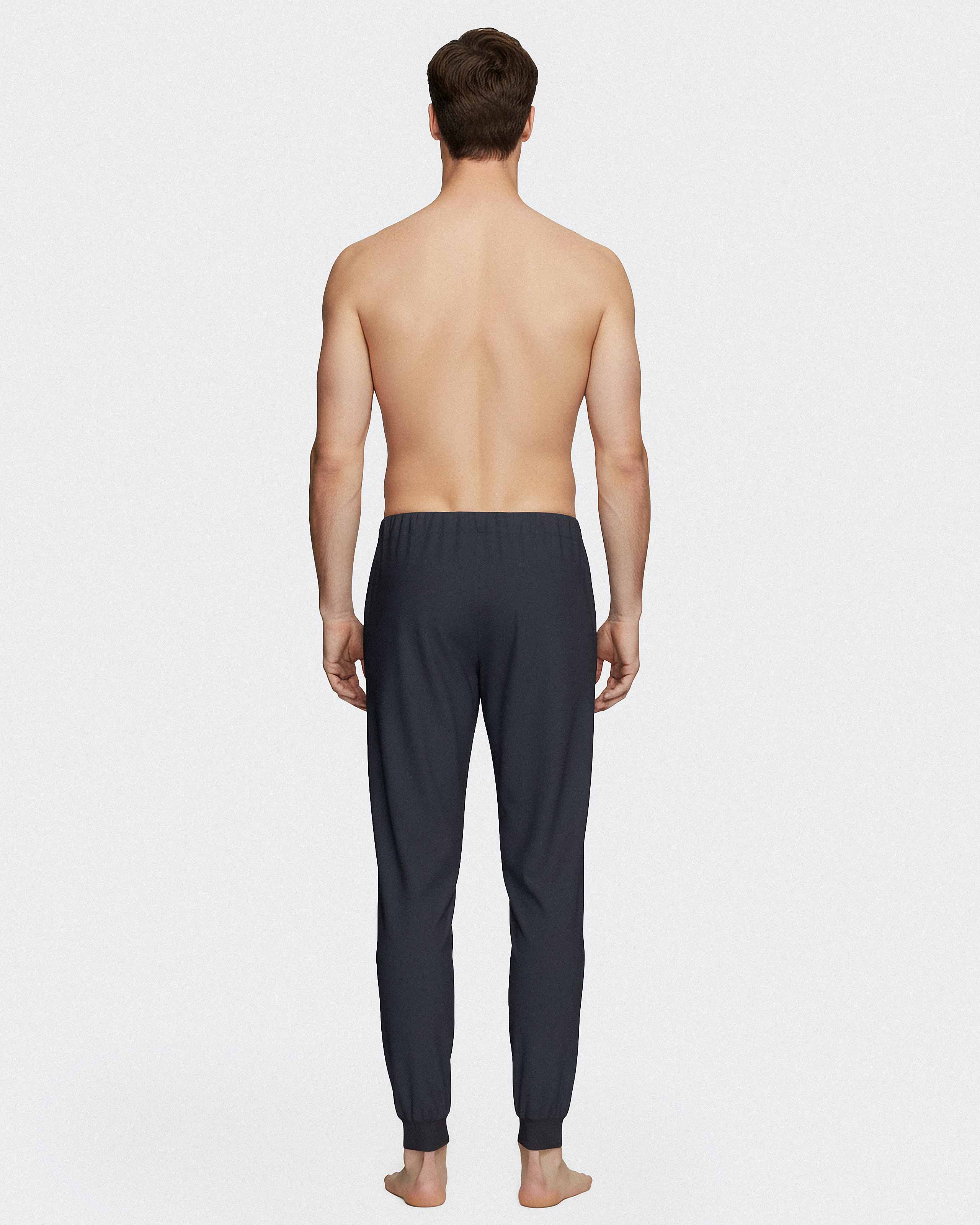 Men's plain trousers in Lyocell cotton