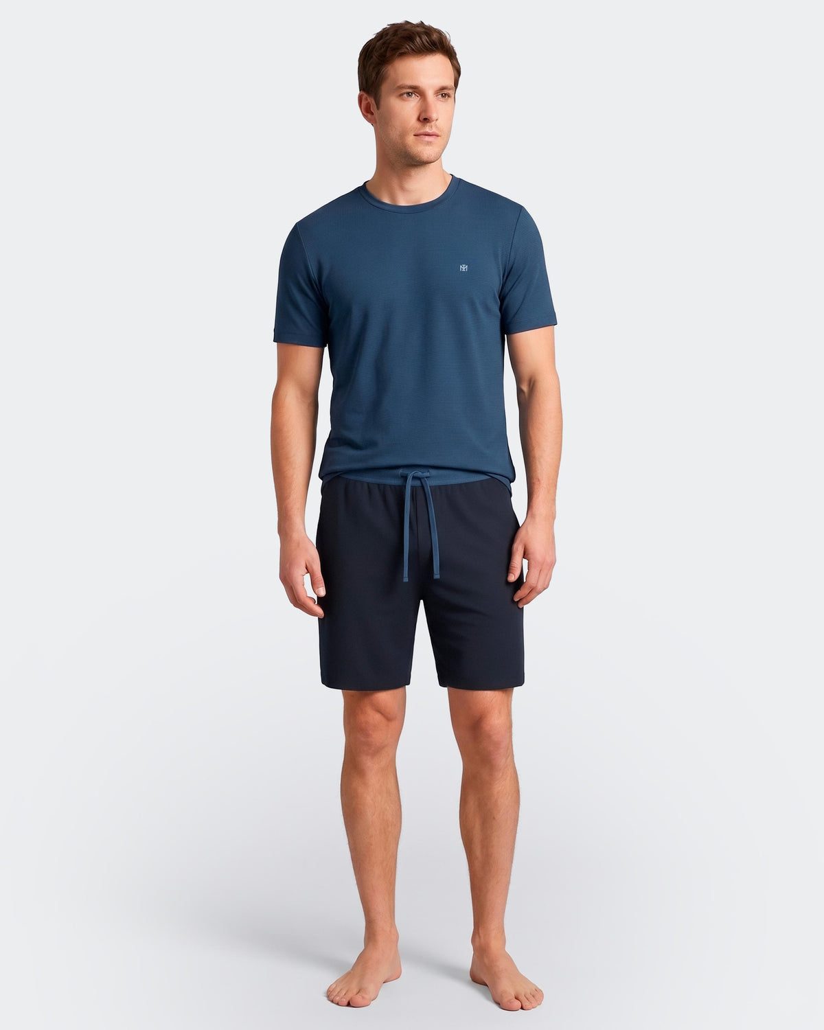 Short men's pyjama in Lyocell