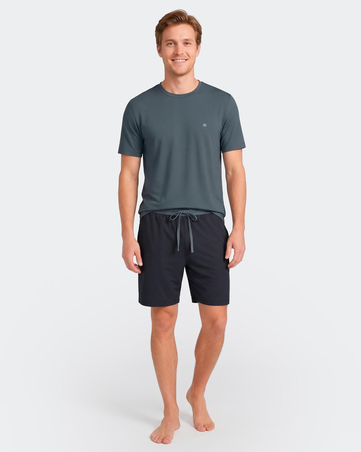 Short men's pyjama in Lyocell