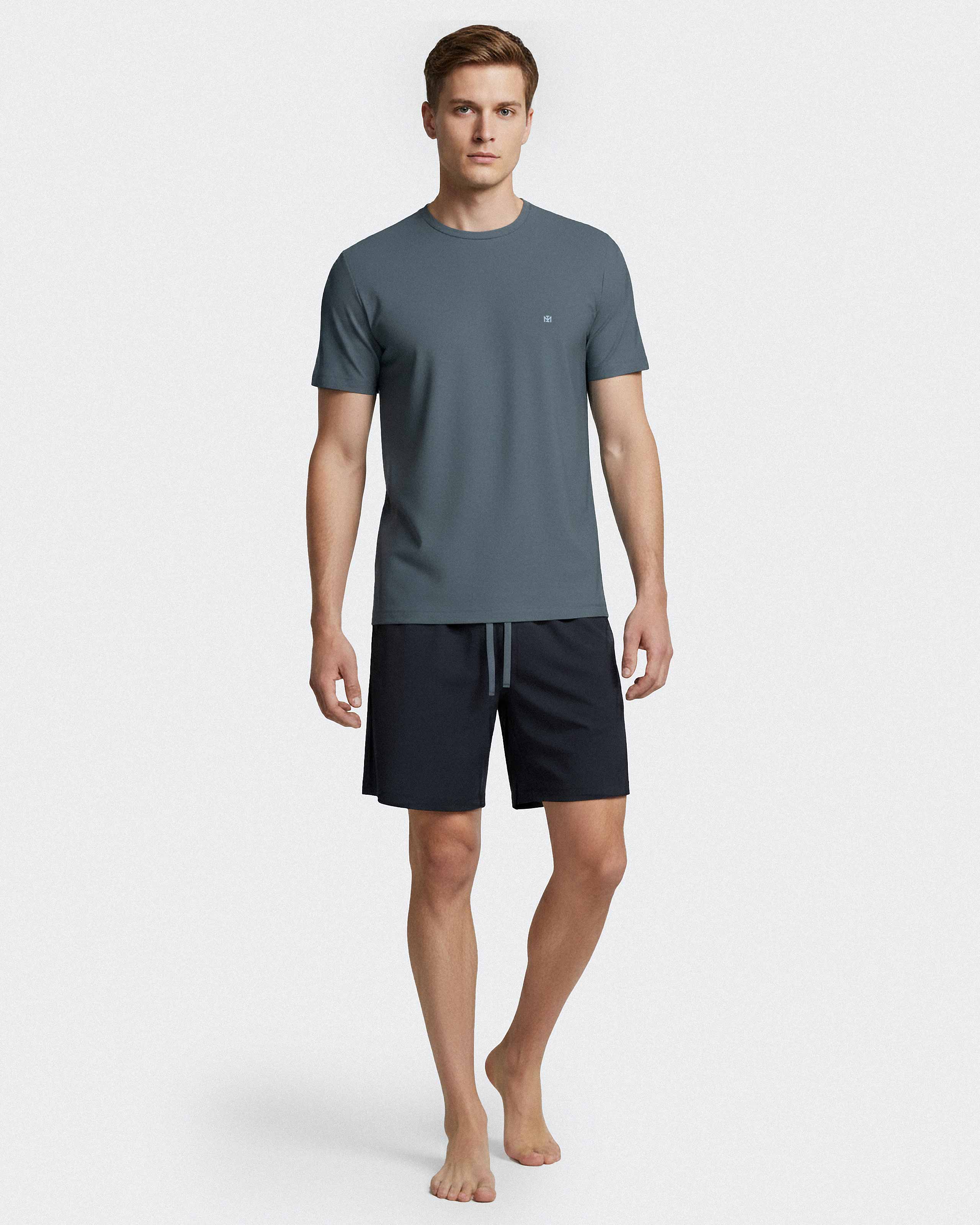 Short men's pyjama in Lyocell