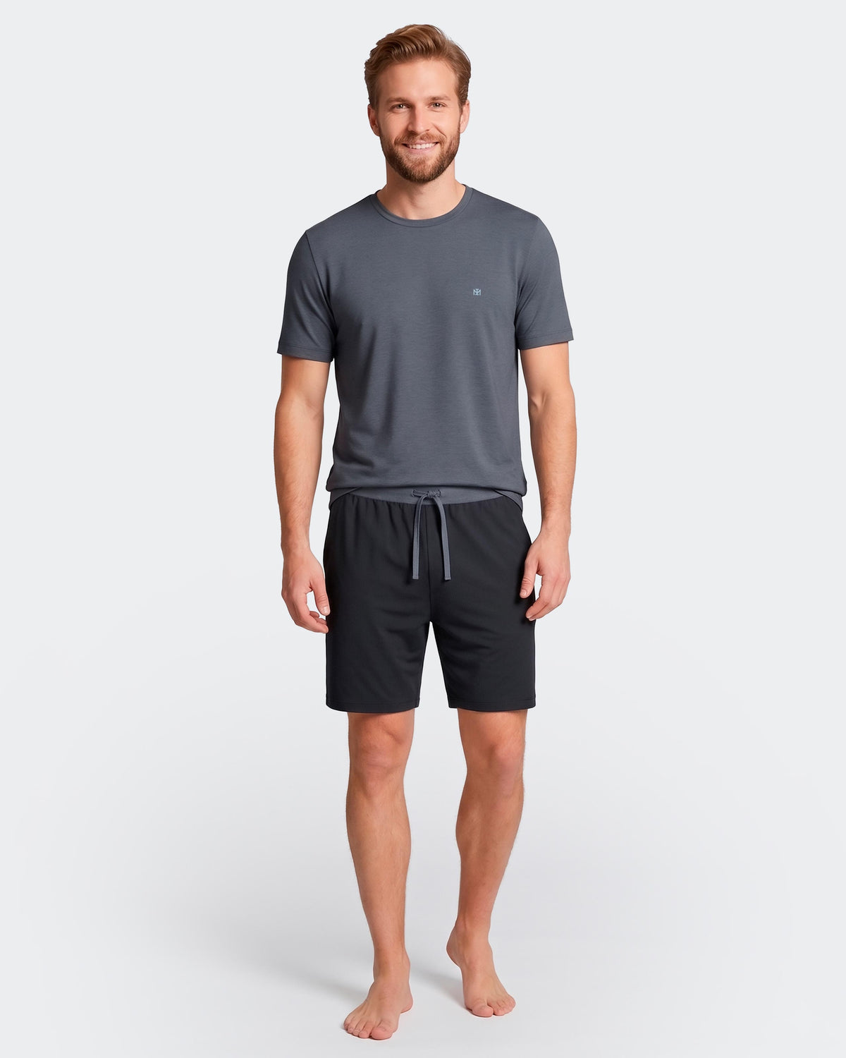 Short men's pyjama in Lyocell