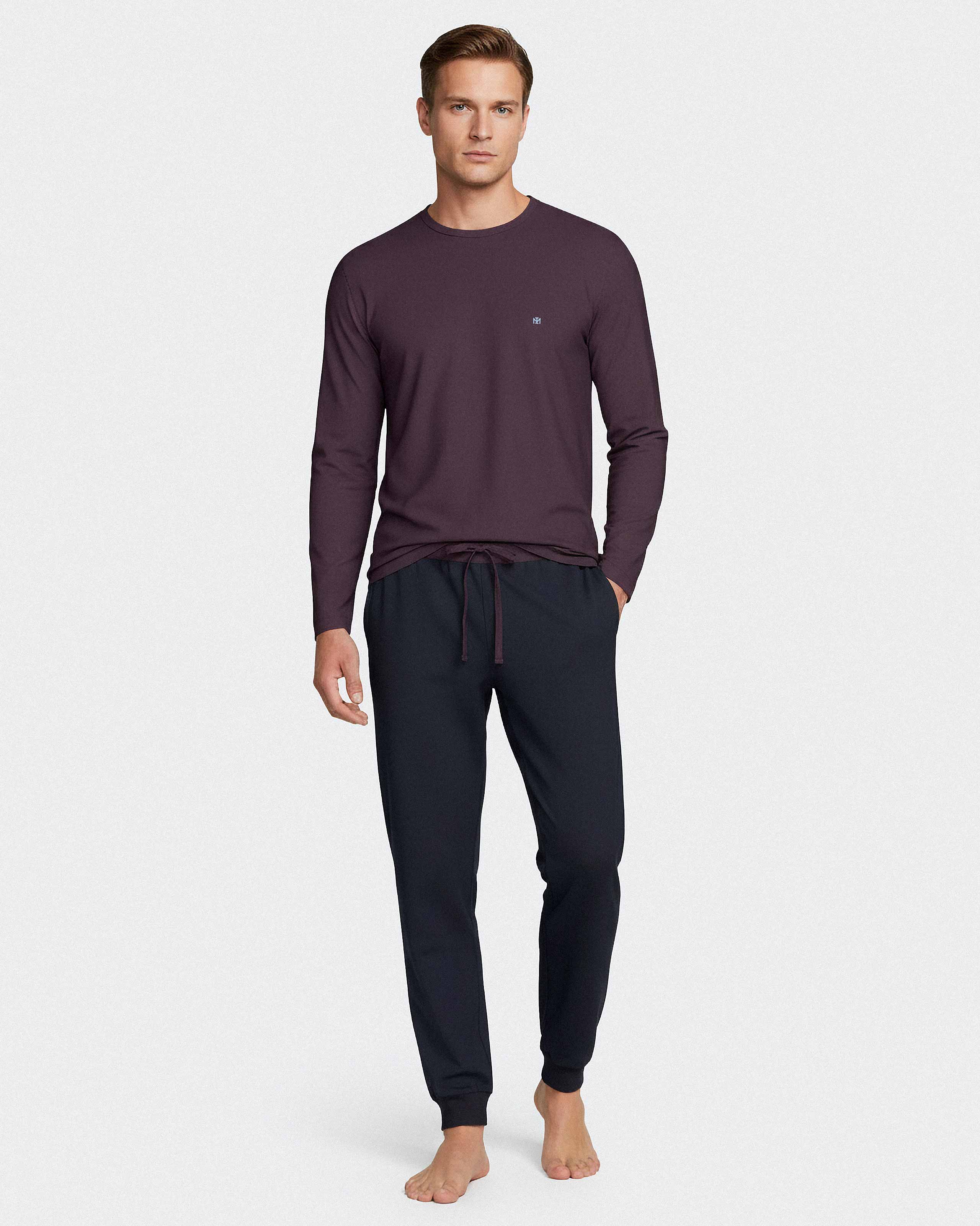 Pijama largo de hombre en Lyocell
