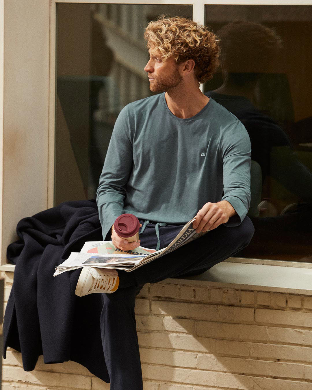 Langer Pyjama für Herren aus Lyocell