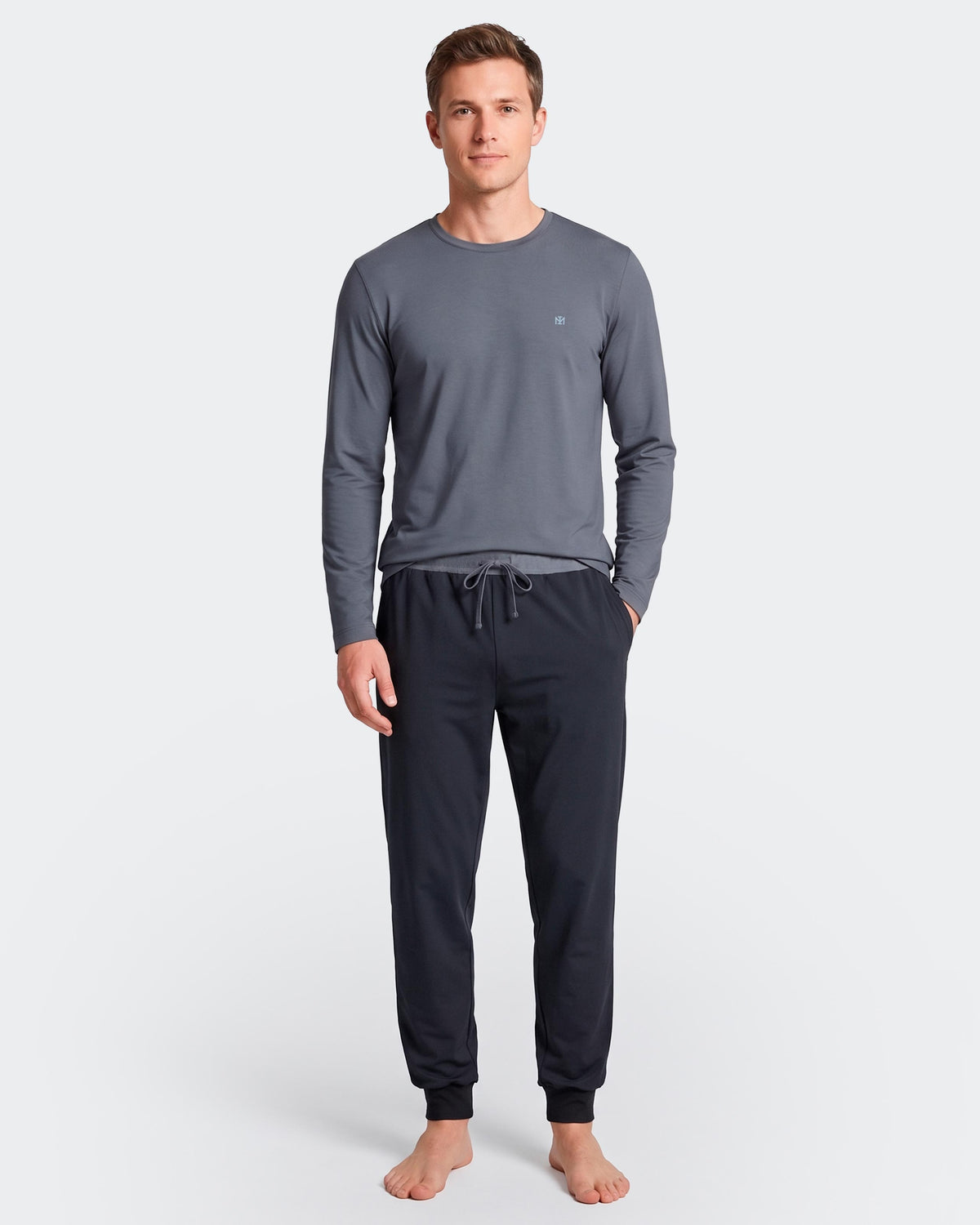 Langer Pyjama für Herren aus Lyocell