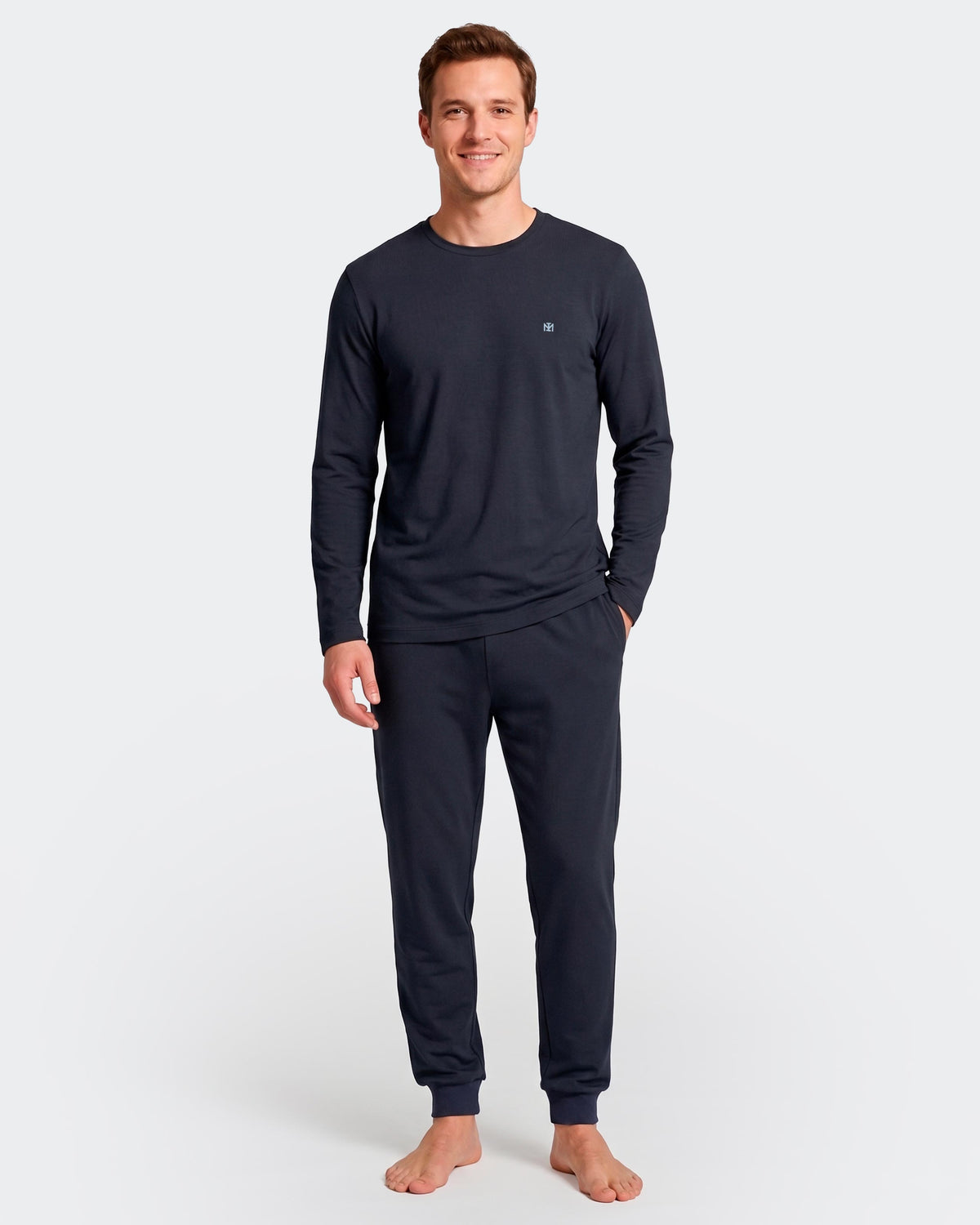 Langer Pyjama für Herren aus Lyocell