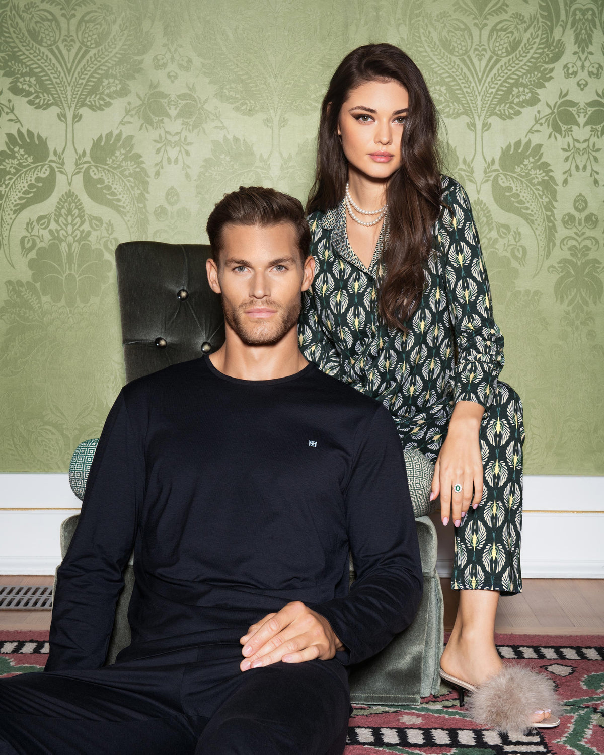 Langer Pyjama für Herren aus Lyocell