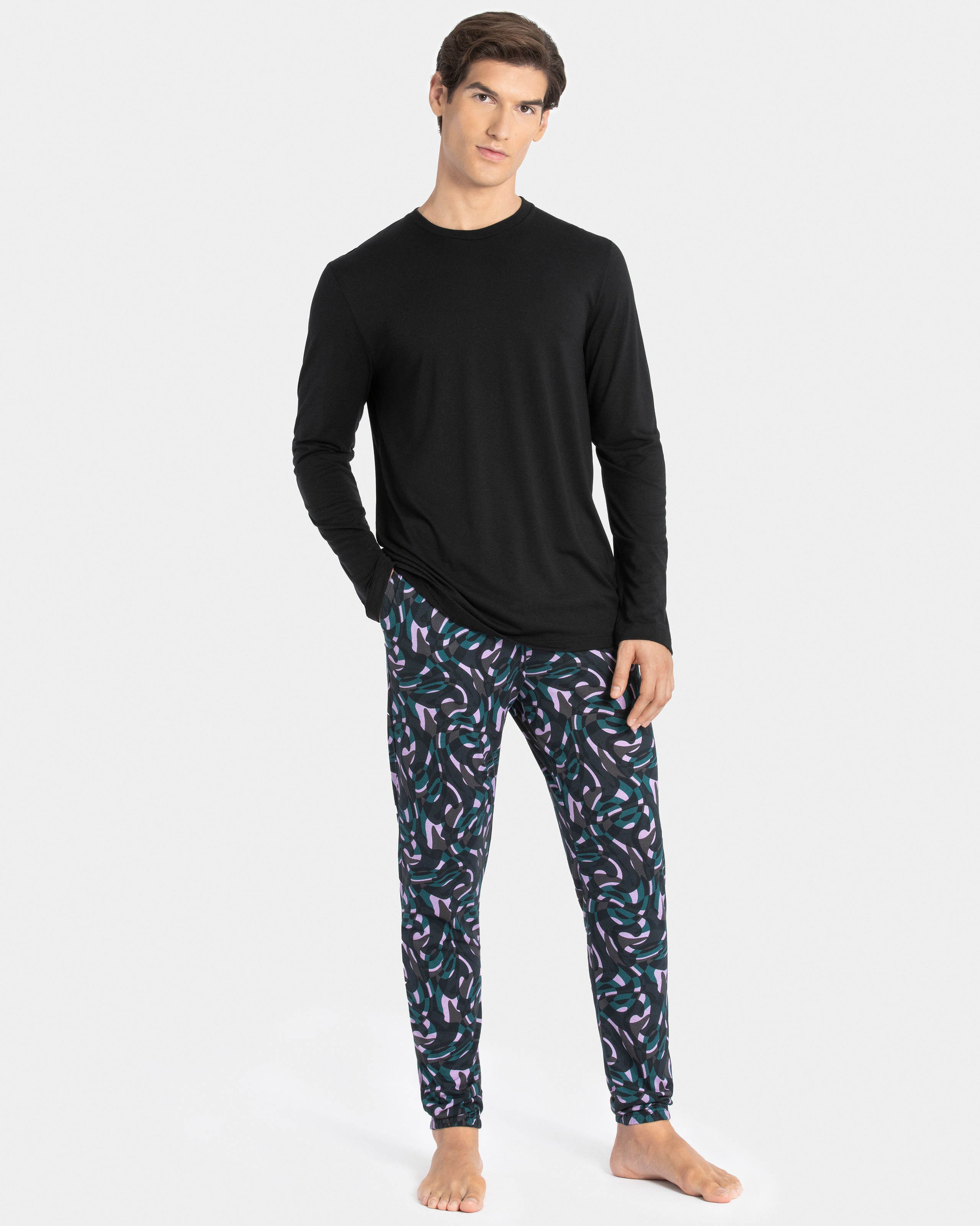 Pyjama long d'homme en Lyocell
