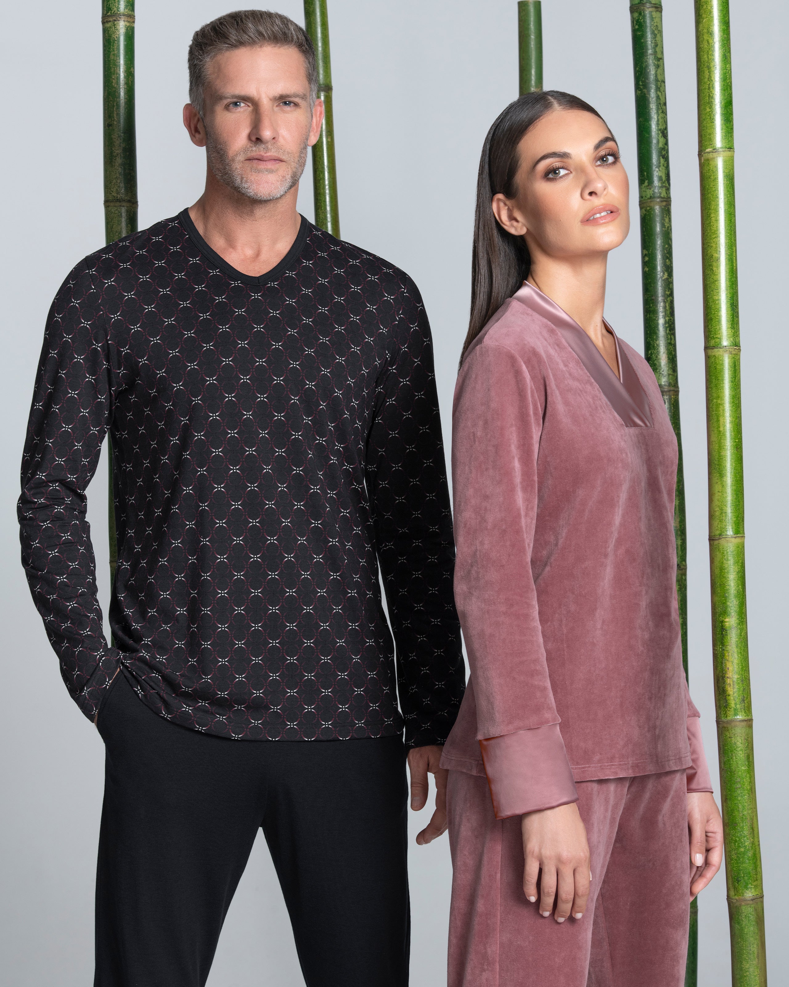 Pyjama imprimé en Coton Lyocell