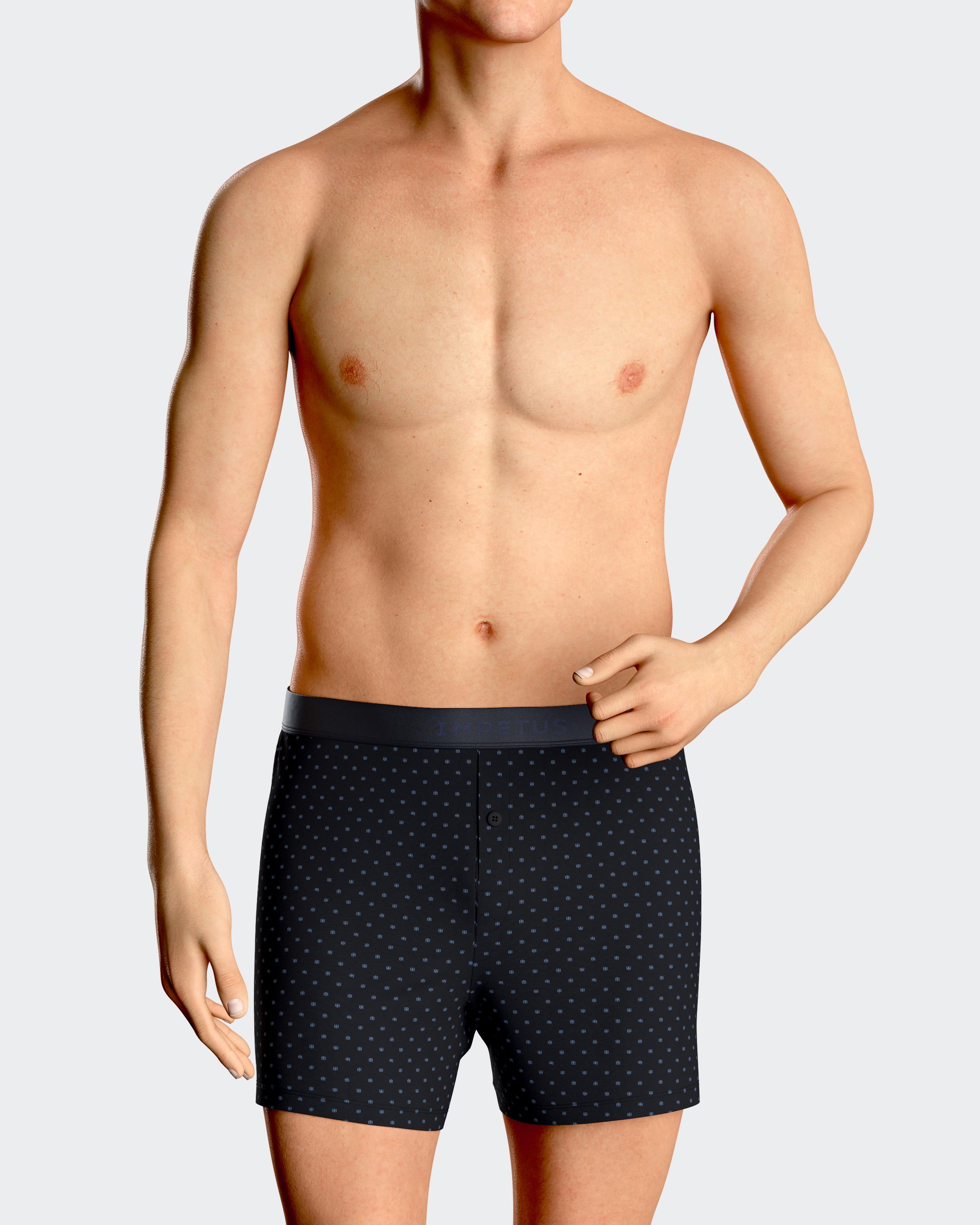 Men's button boxershort in modal