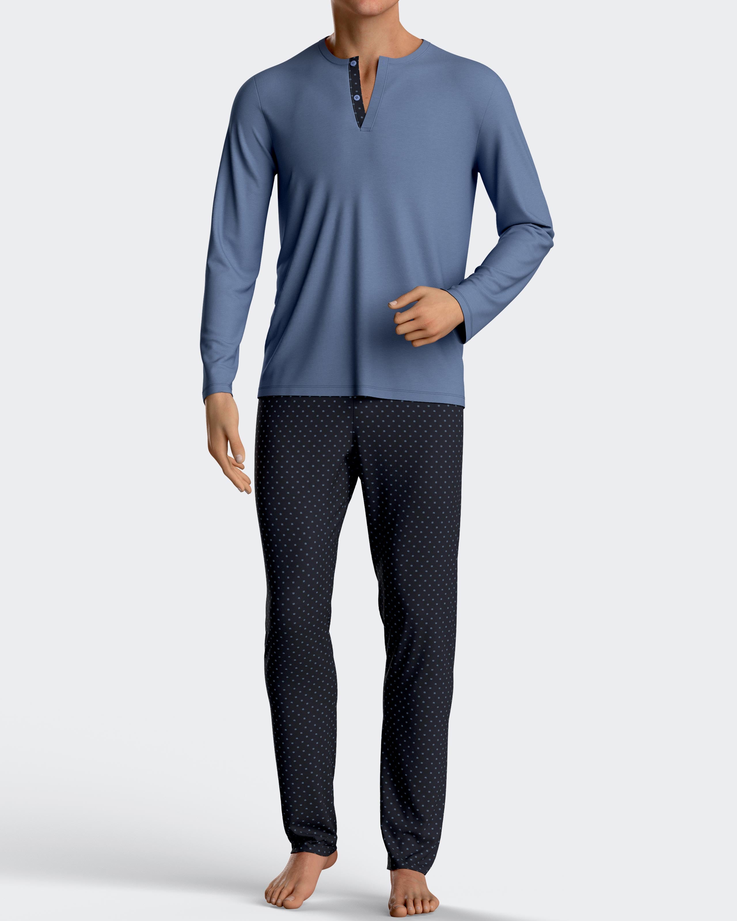 Printed man's pyjama in cotton Modal