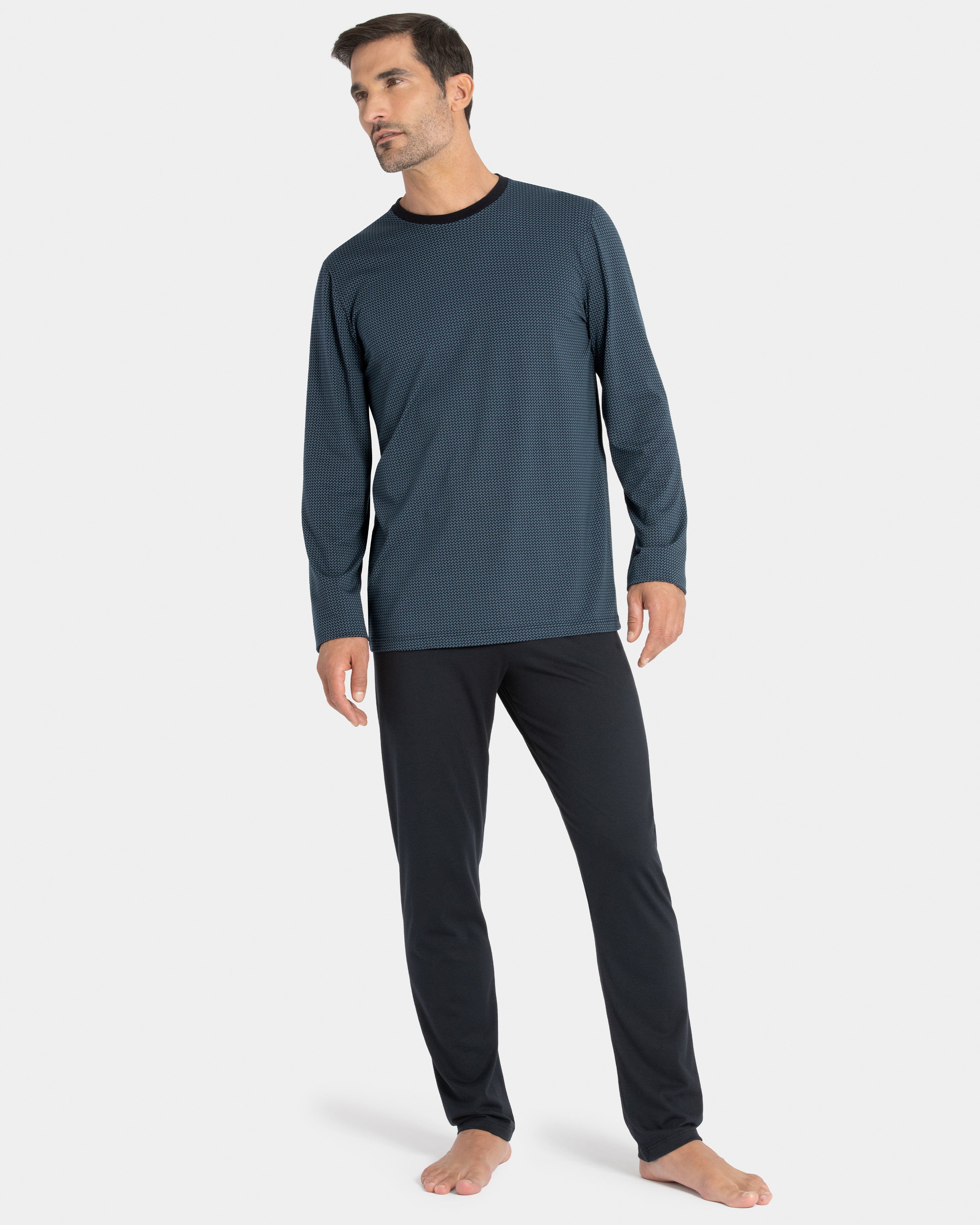 Printed man's pyjama in cotton Modal