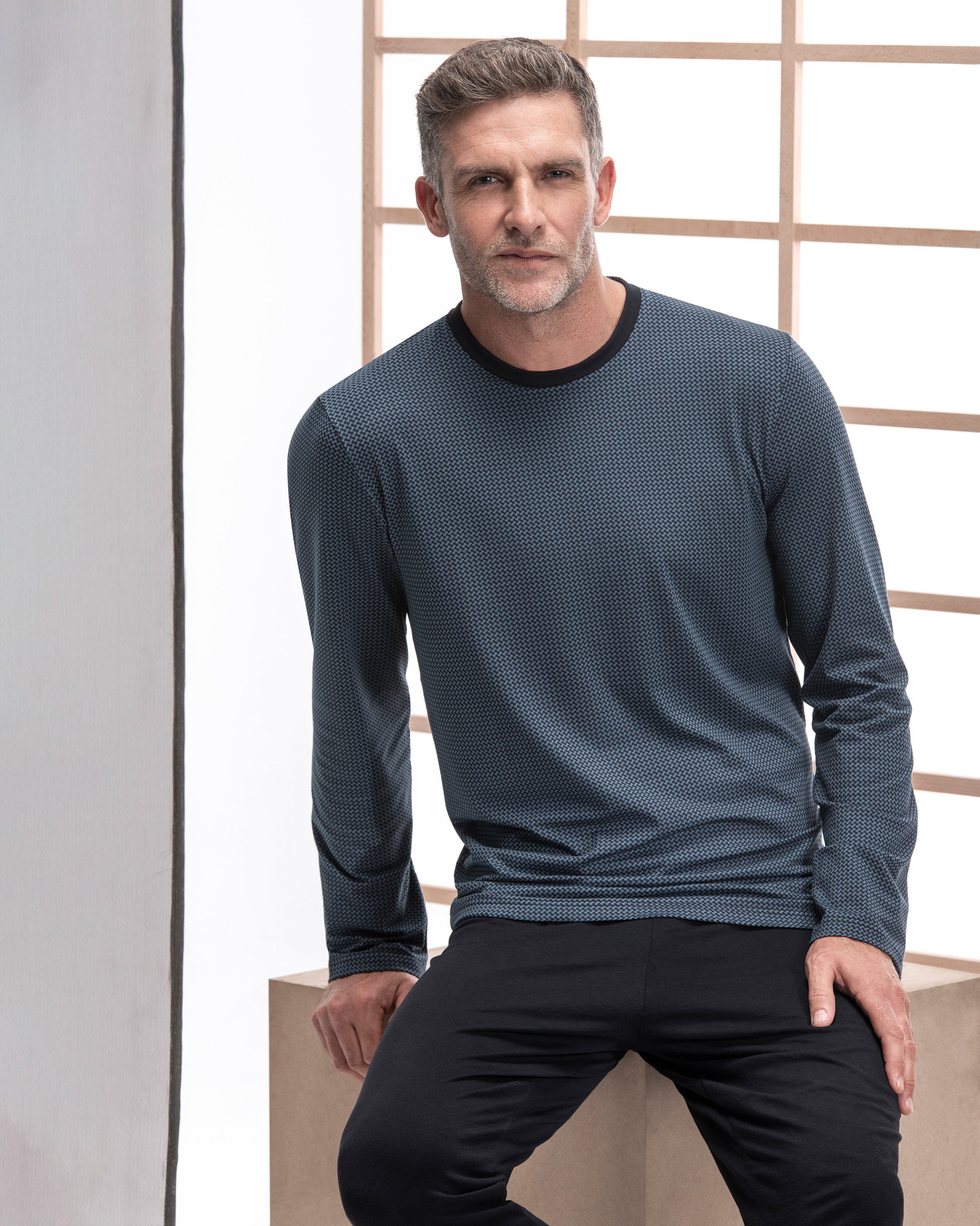 Pyjama imprimé en Coton Modal