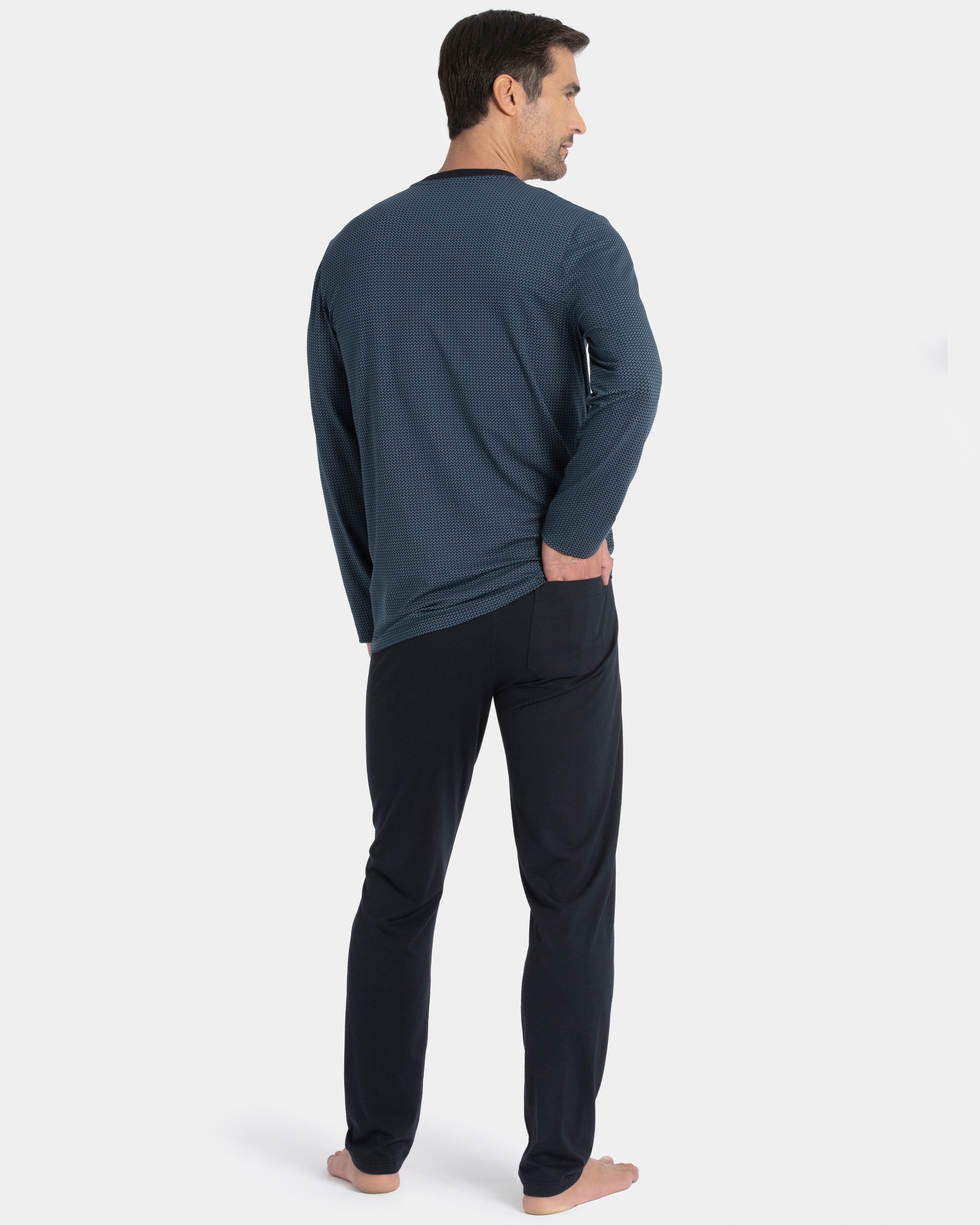 Printed man's pyjama in cotton Modal