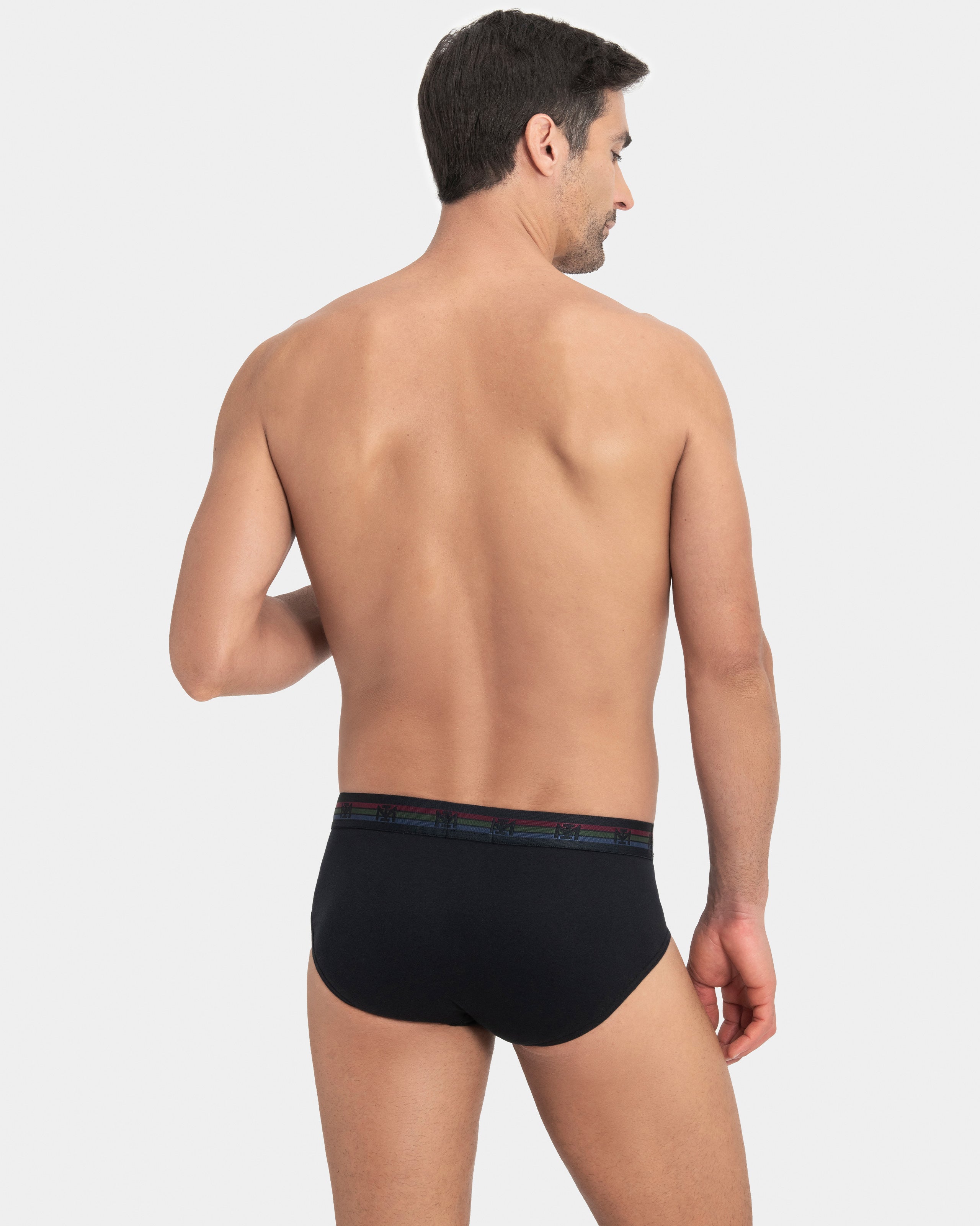 Pack de dois slips de homem lisos em Algodão