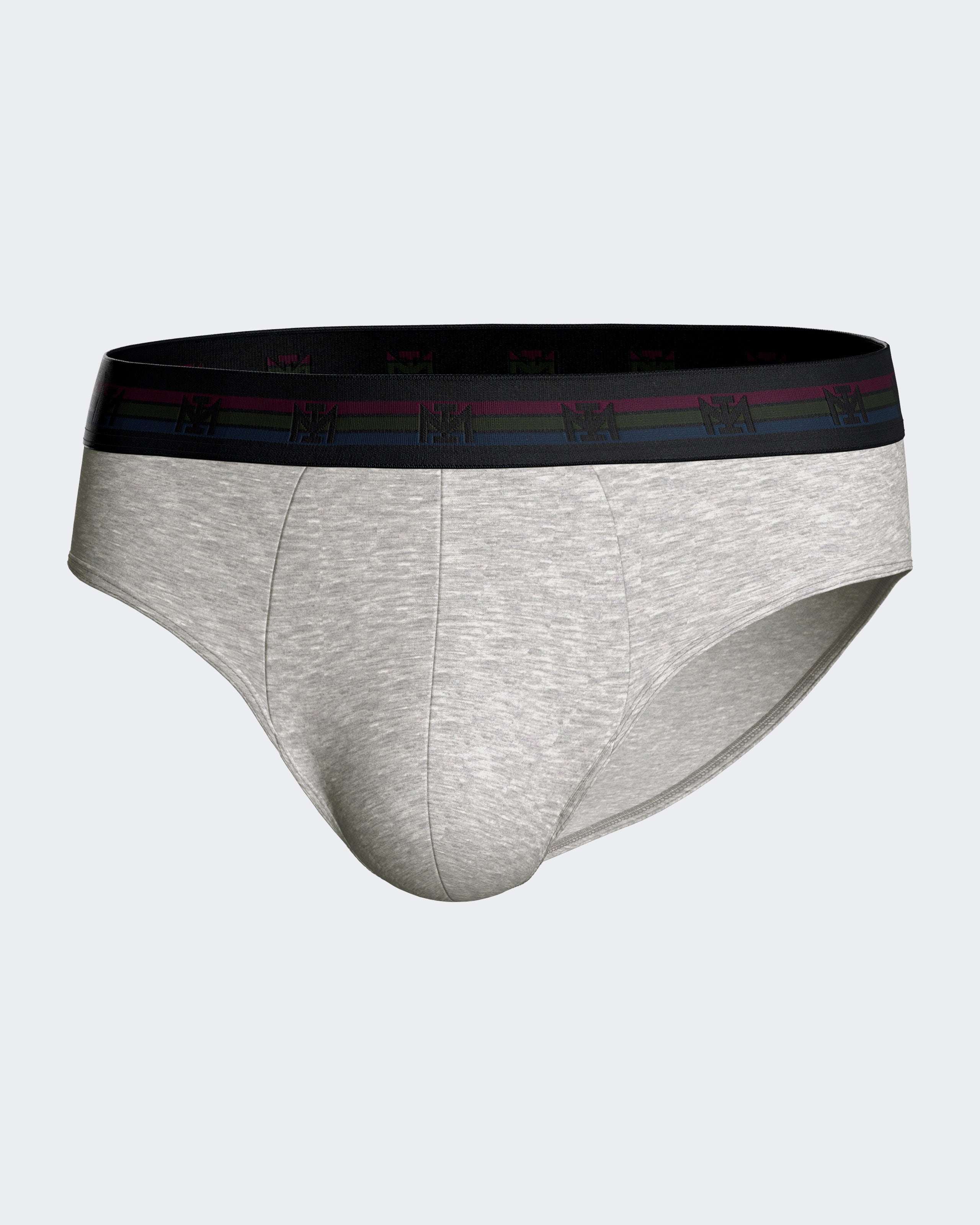 Pack of two plain man's briefs in cotton