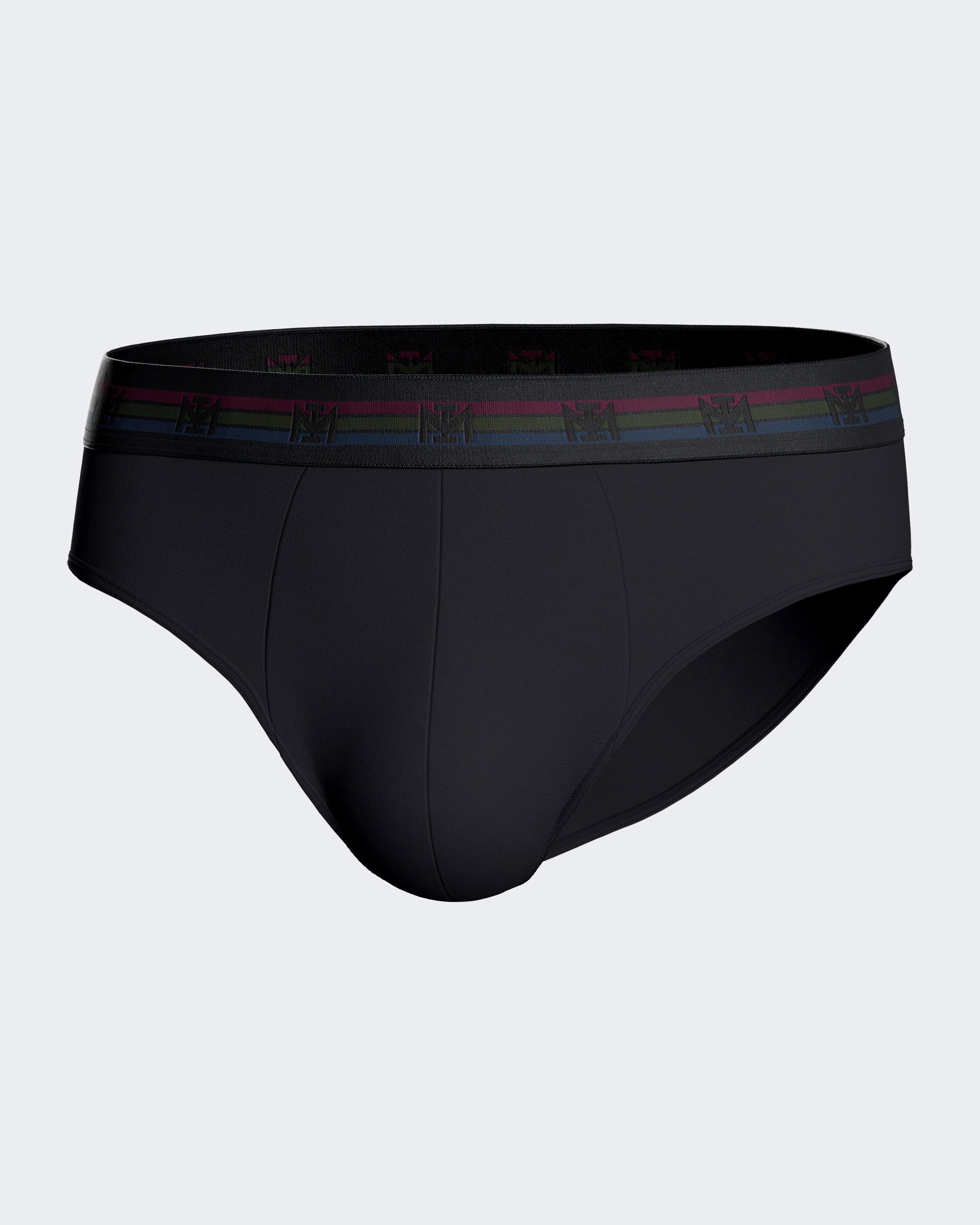 Pack of two plain man's briefs in cotton
