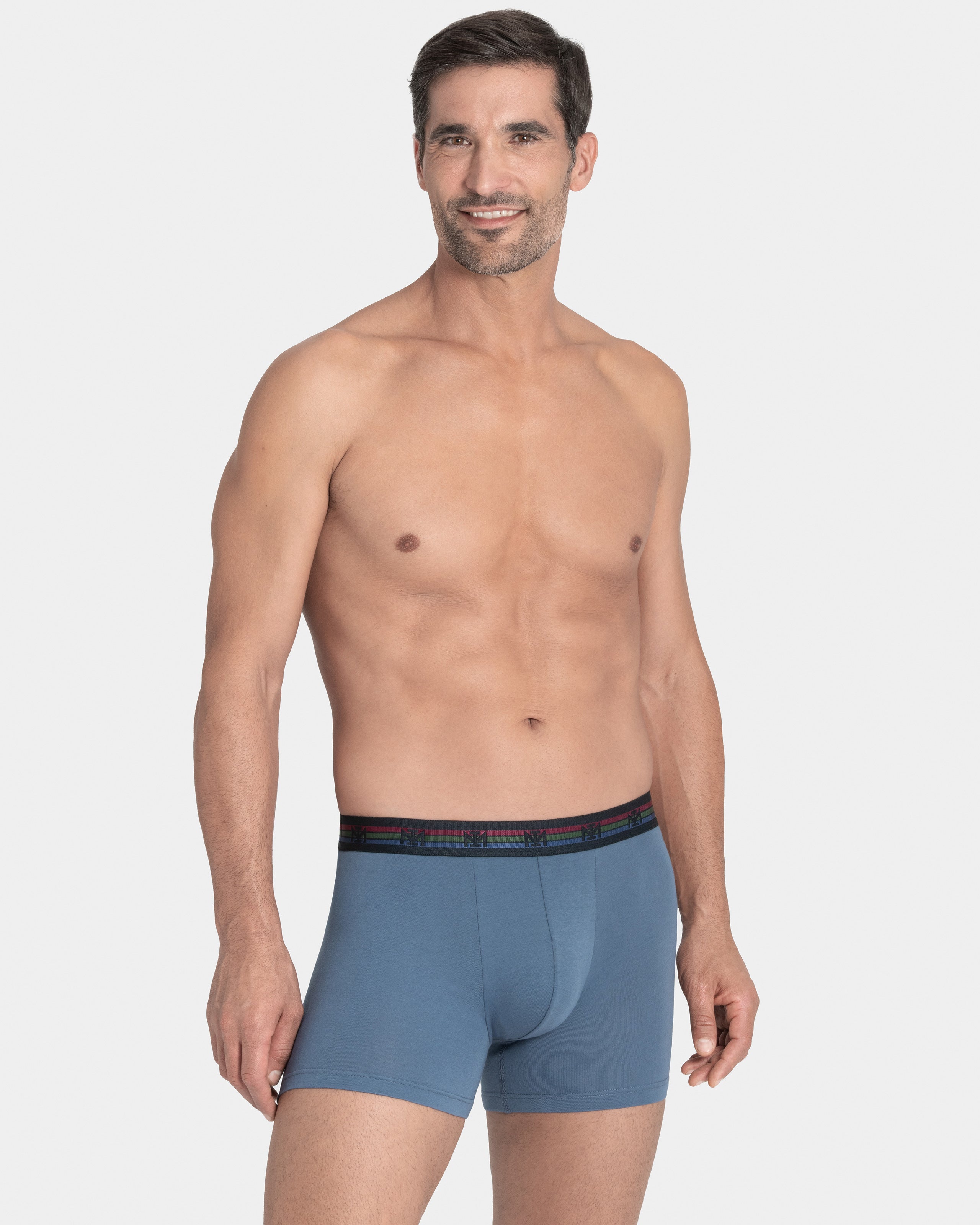 Pack 2 plain man's boxers in cotton