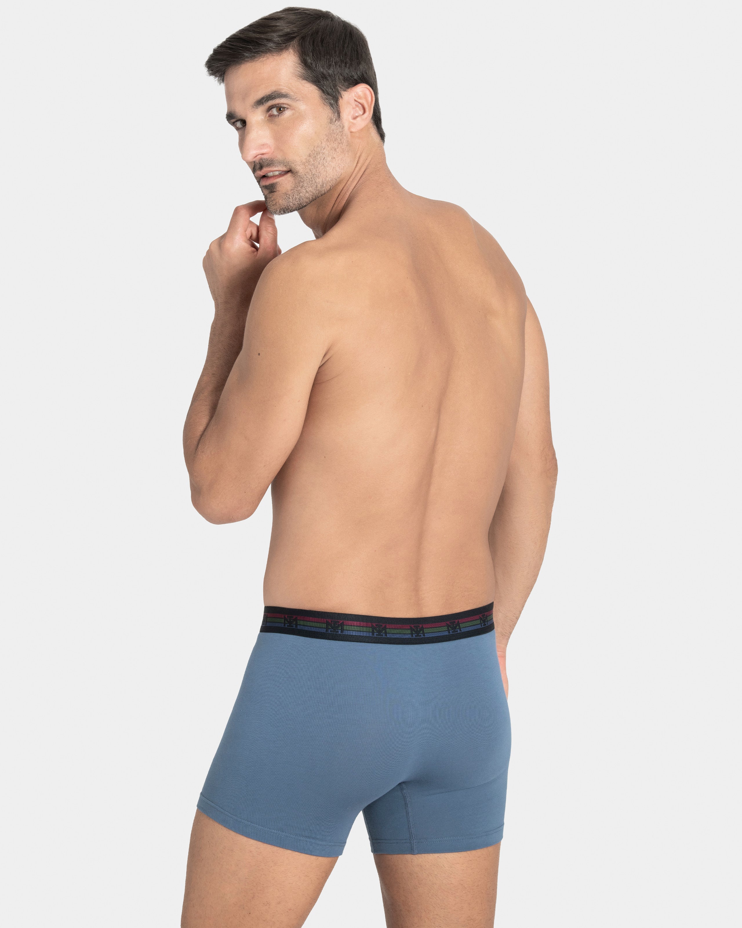 Pack 2 boxers de homem lisos em Algodão