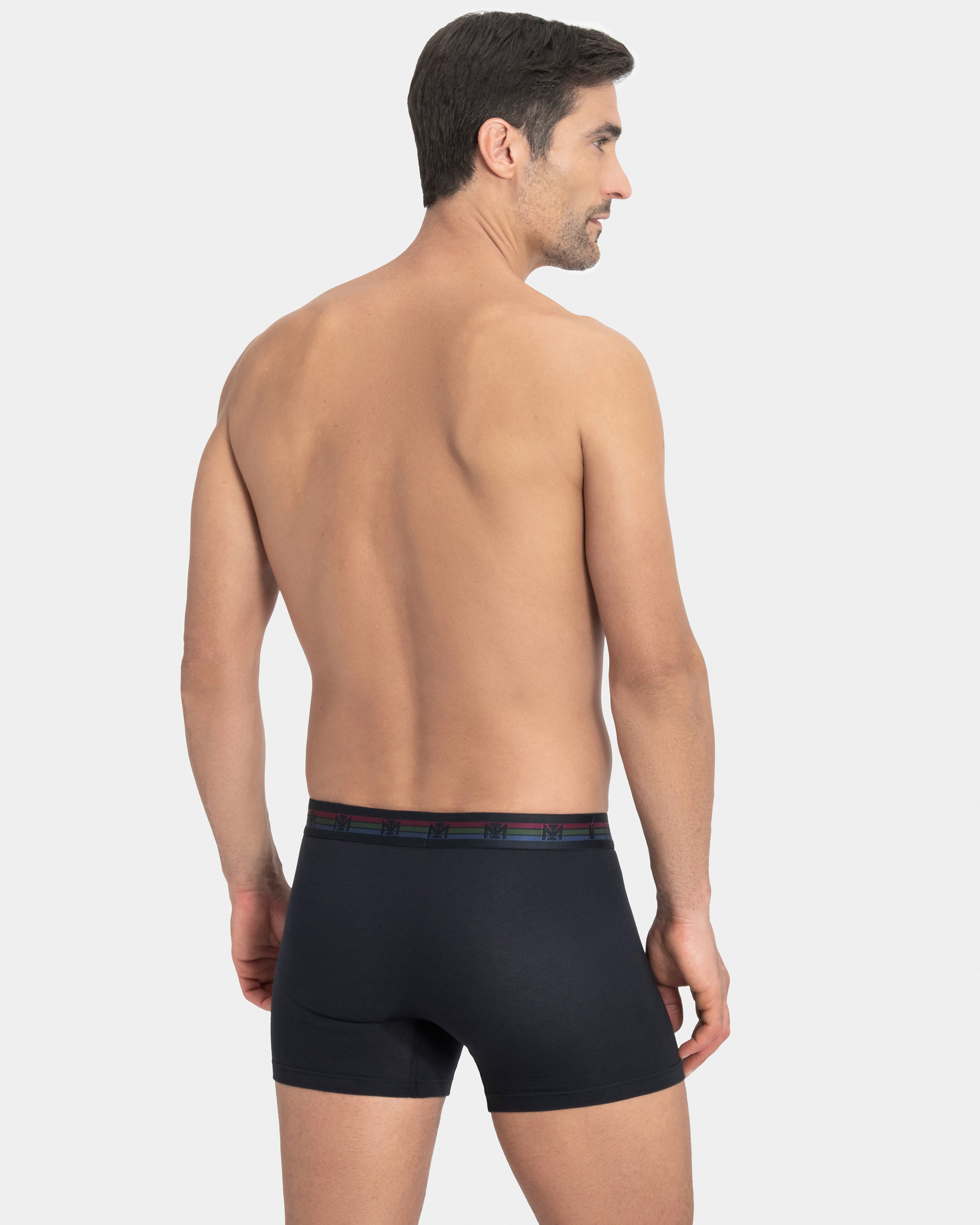 Pack 2 plain man's boxers in cotton