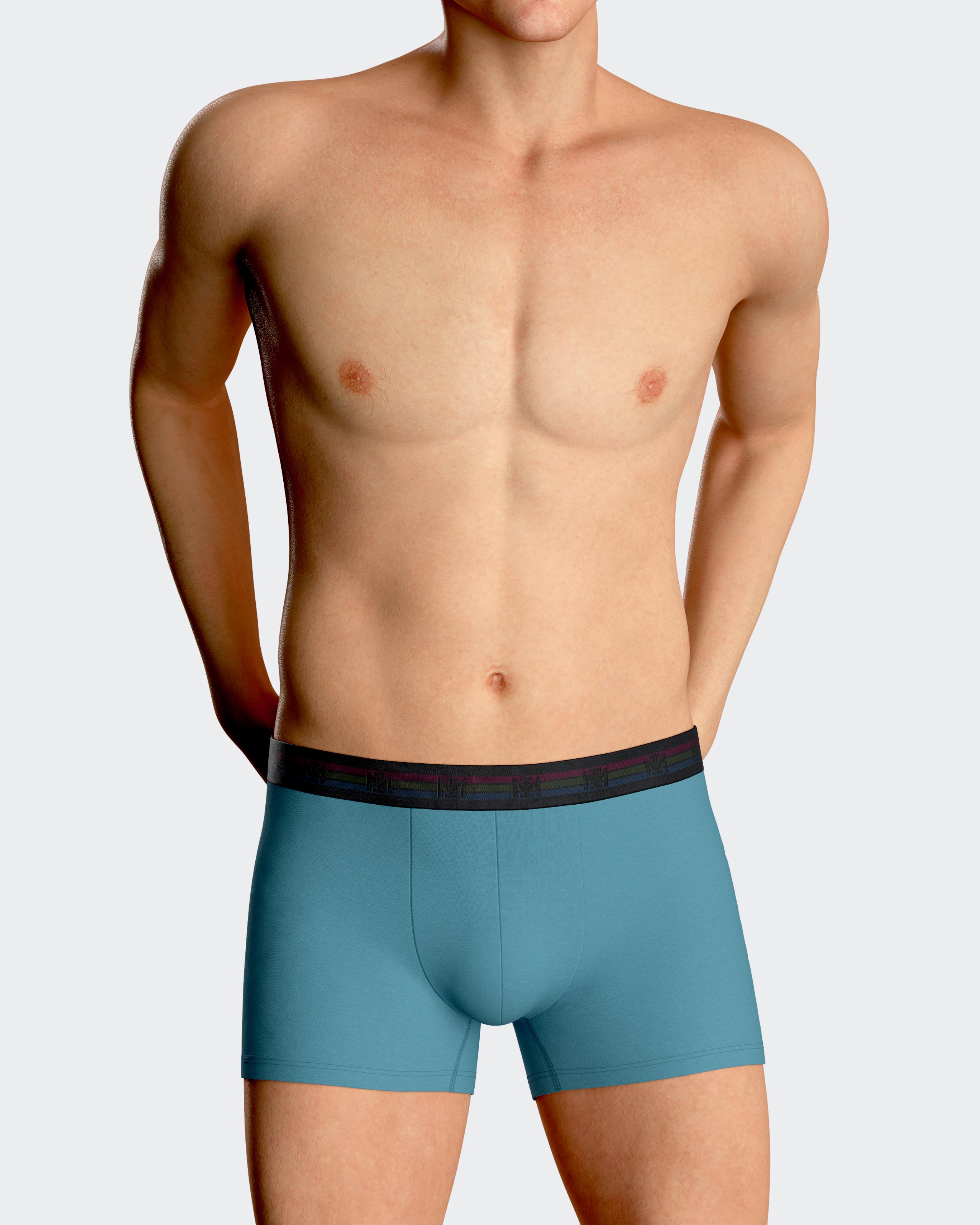Pack 2 plain man's boxers in cotton