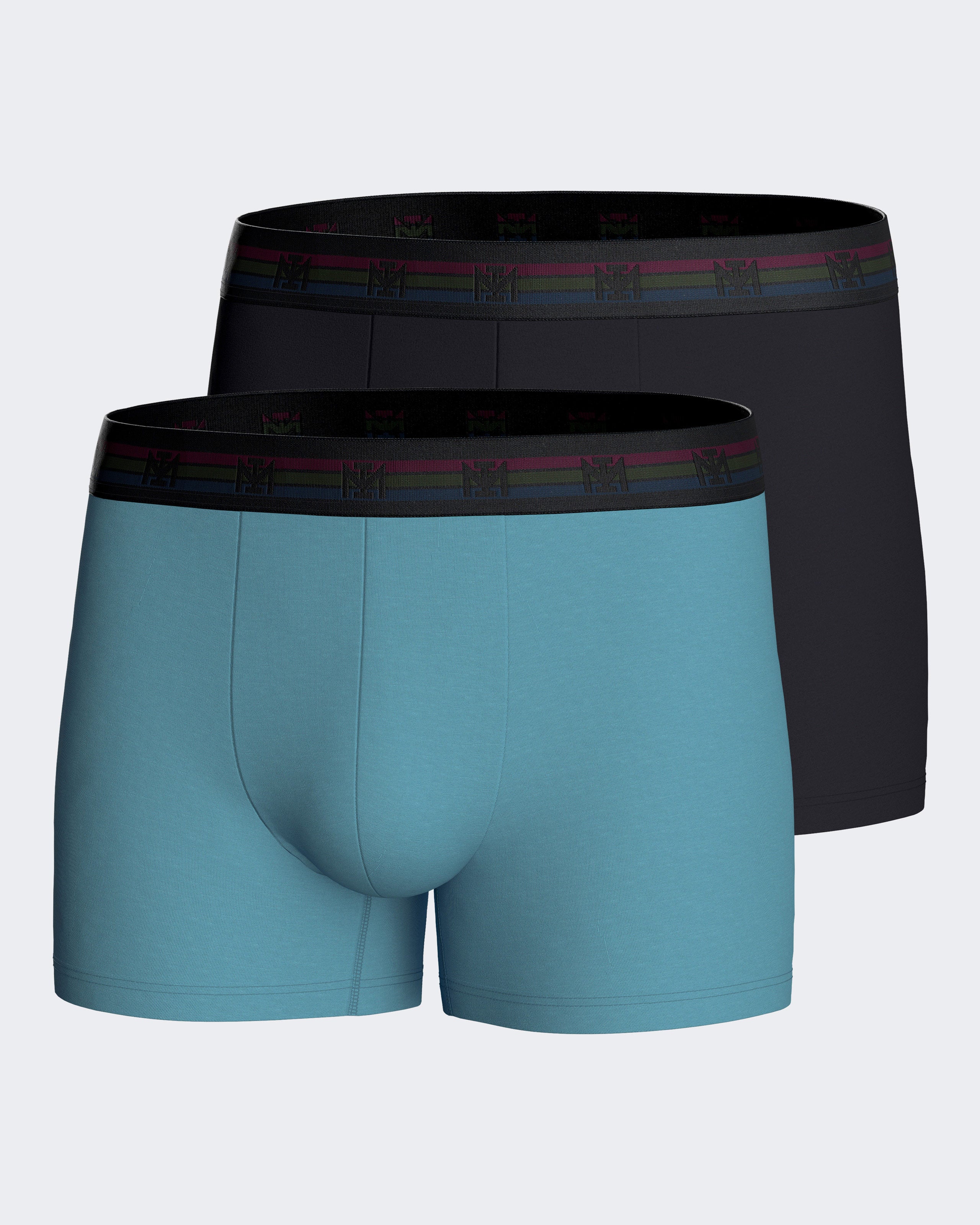 Pack 2 plain man's boxers in cotton