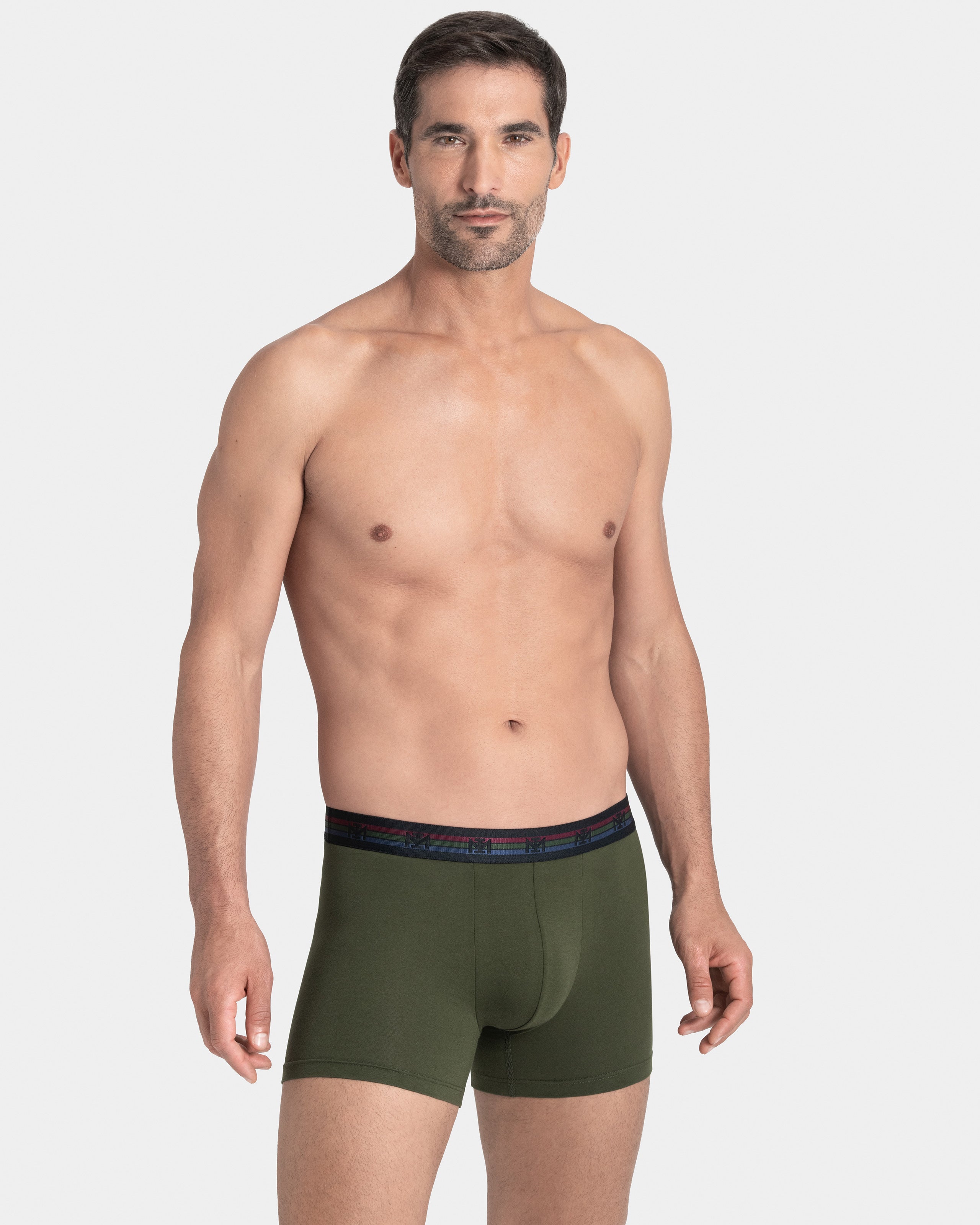 Pack 2 boxers de homem lisos em Algodão