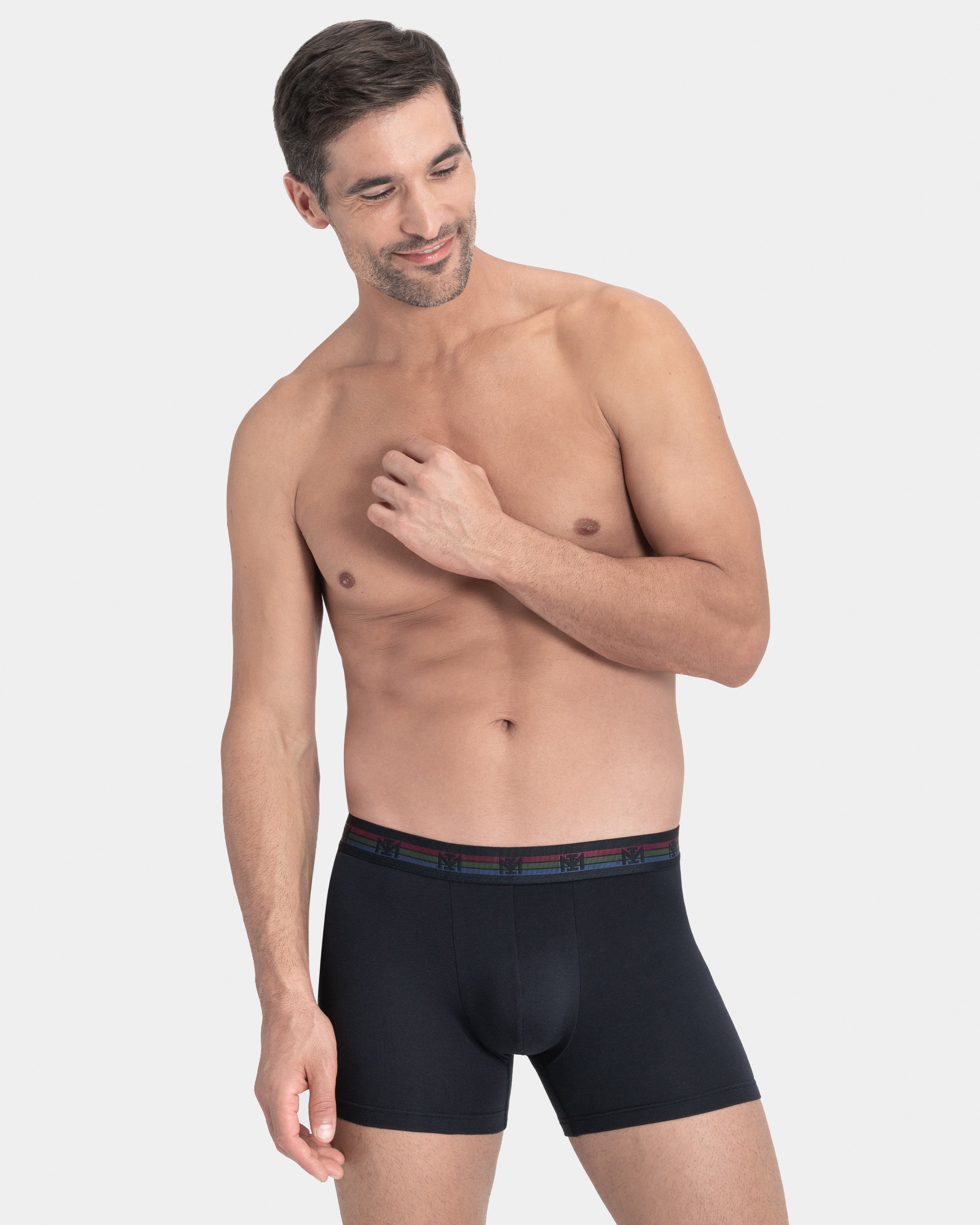 Pack 2 plain man's boxers in cotton