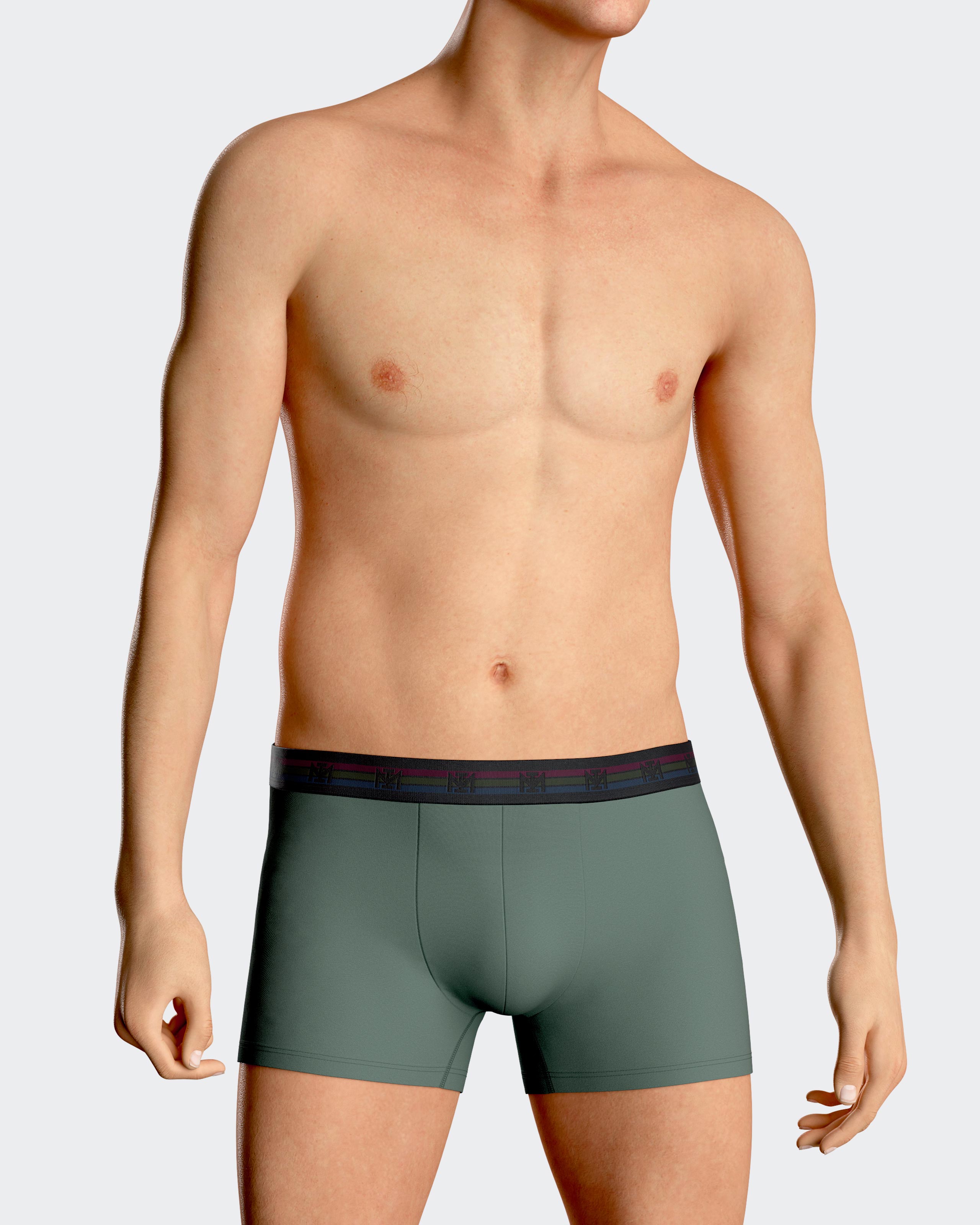 Lot de deux boxers unis en Coton