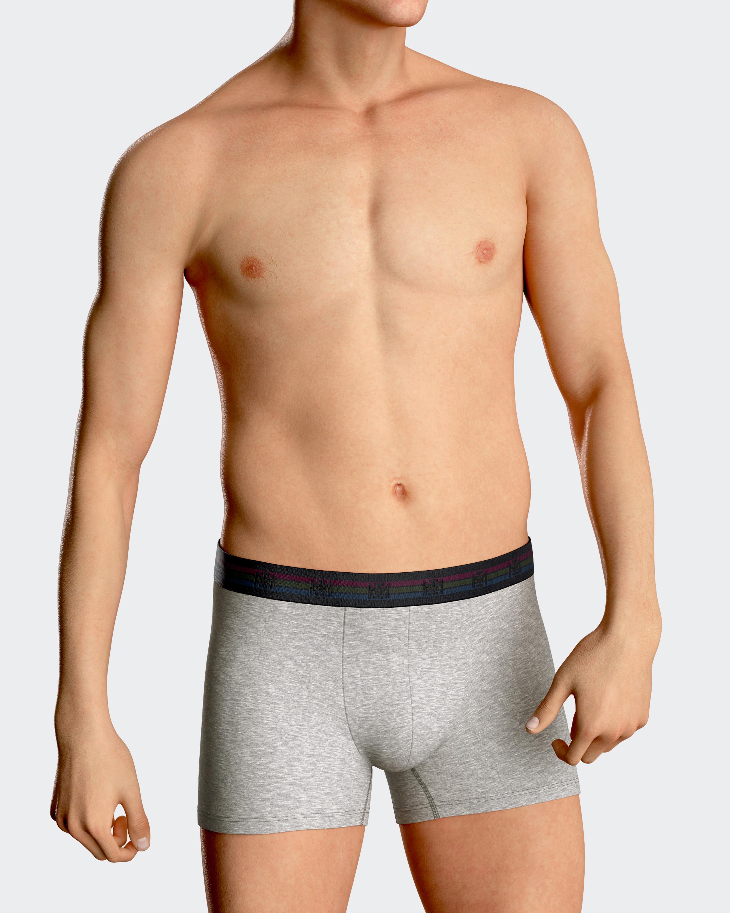 Pack 2 plain man's boxers in cotton