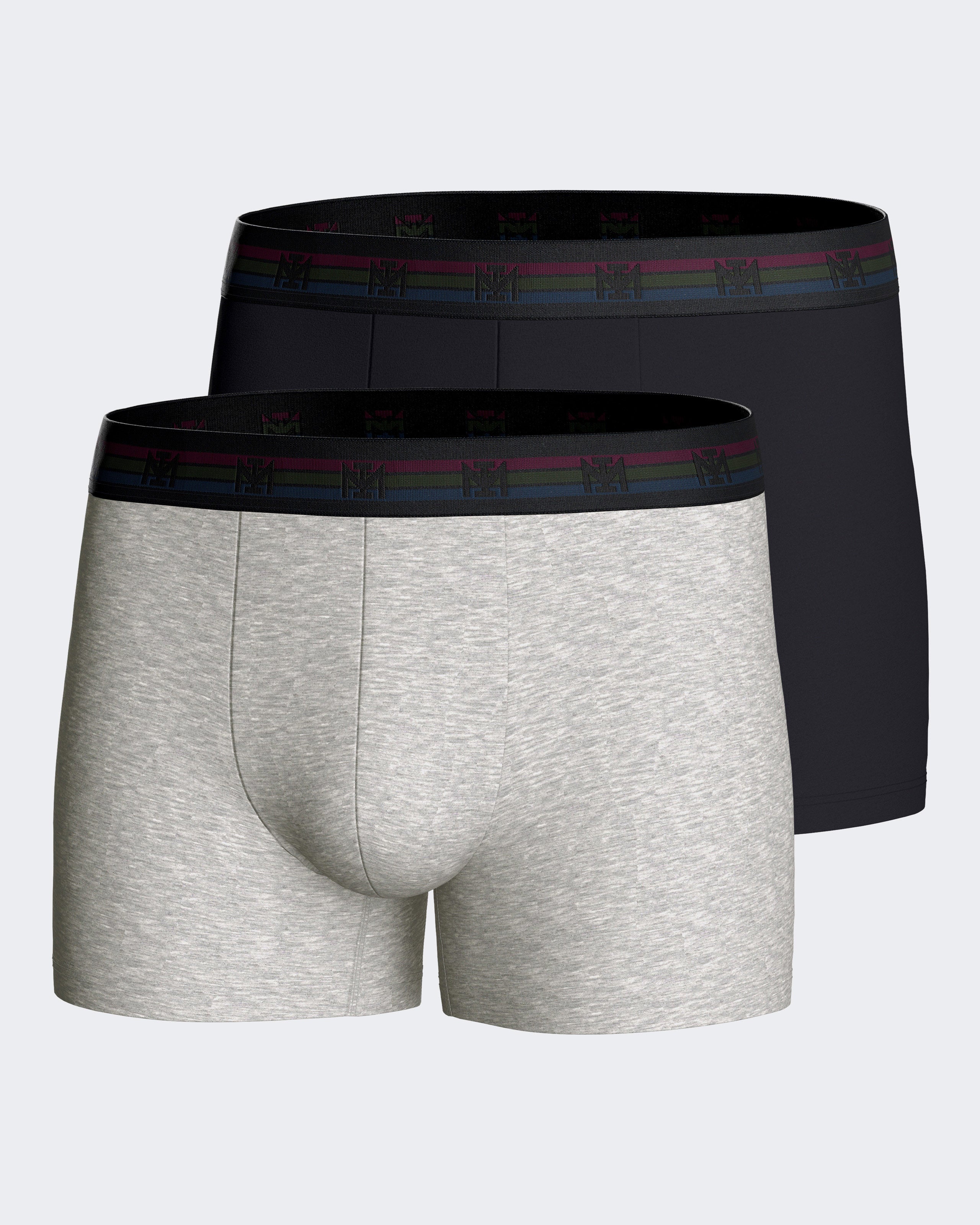 Pack 2 plain man's boxers in cotton