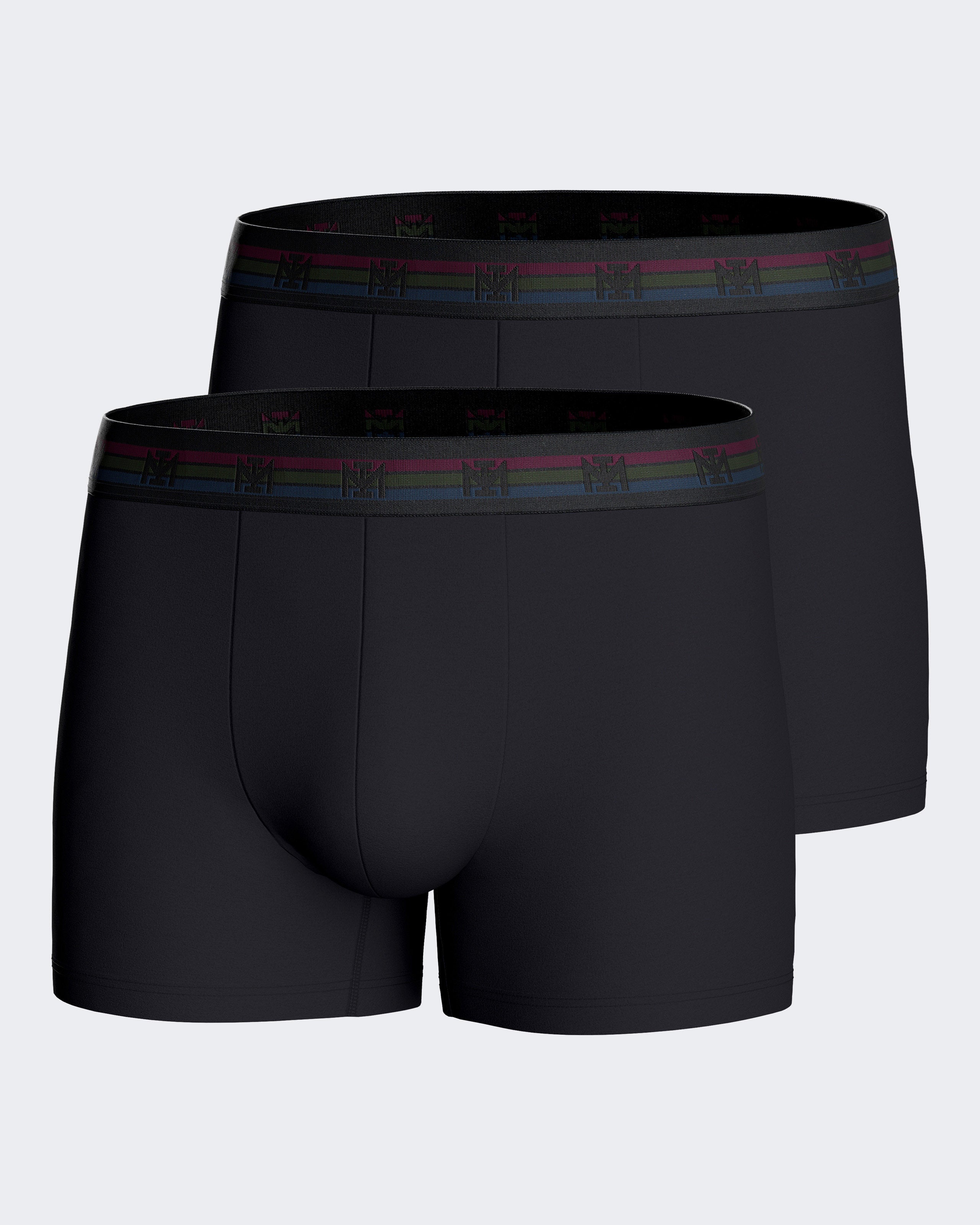 Pack 2 boxers de homem lisos em Algodão