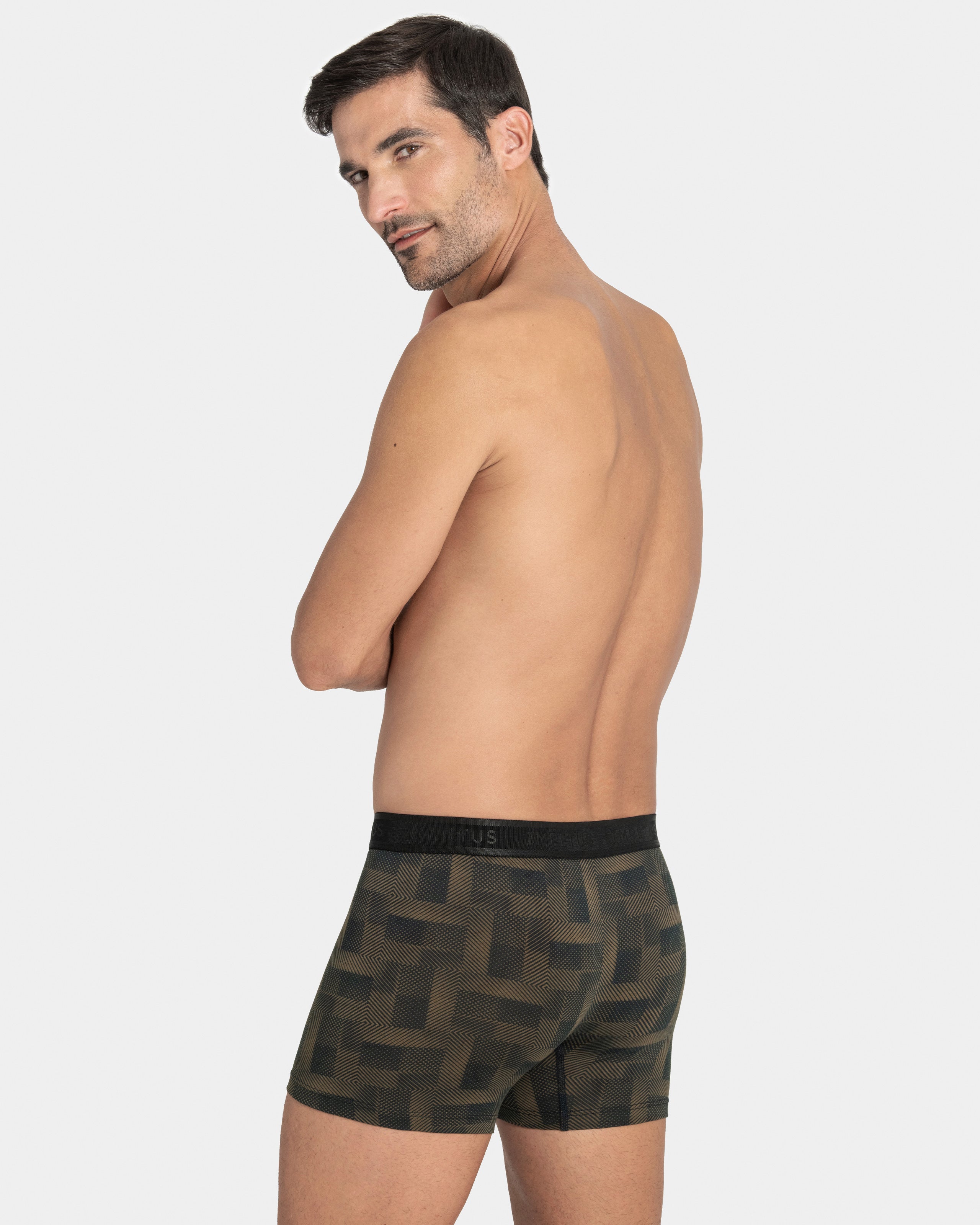 Boxer imprimé en Coton Modal