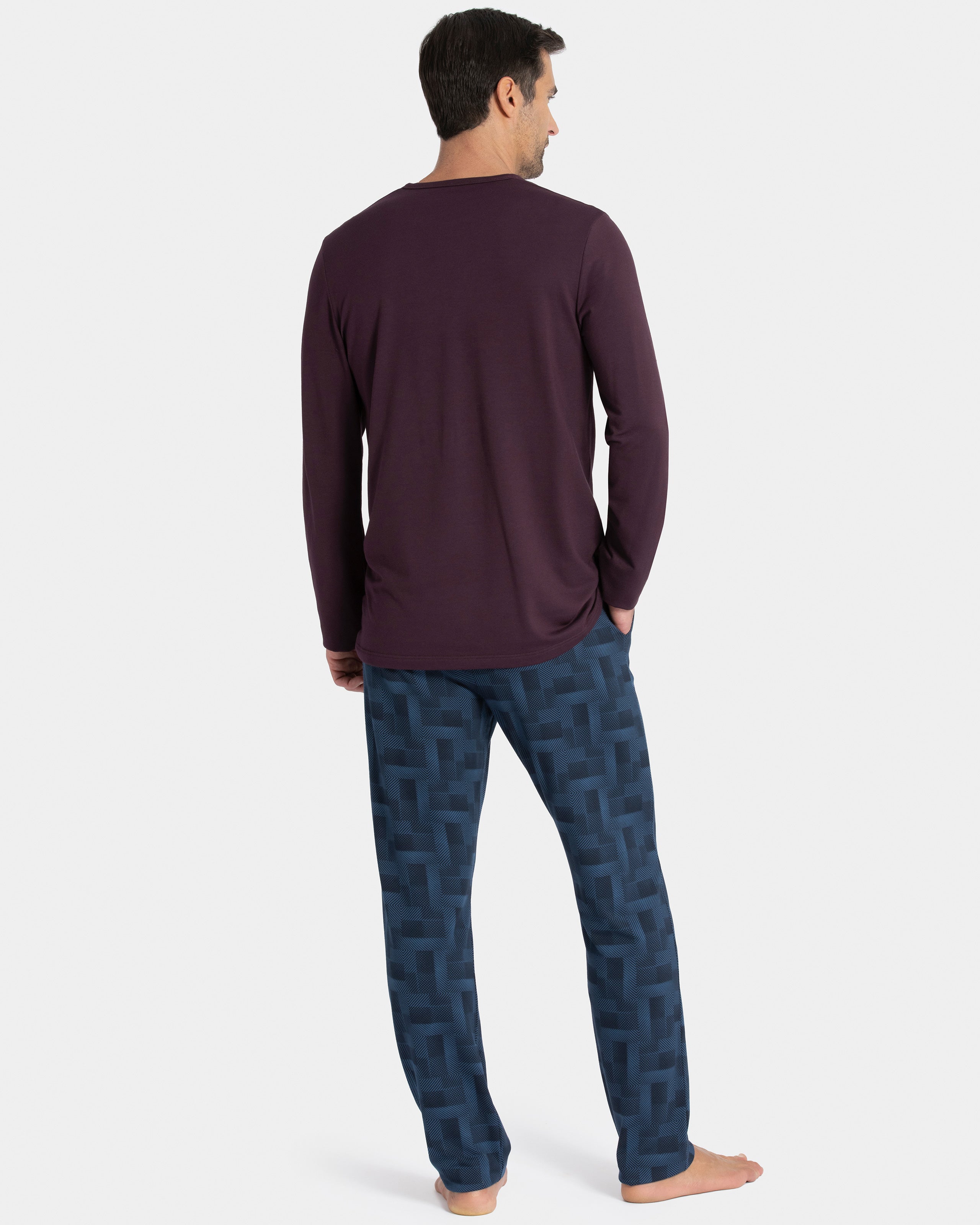 Printed man's pyjama in cotton Modal