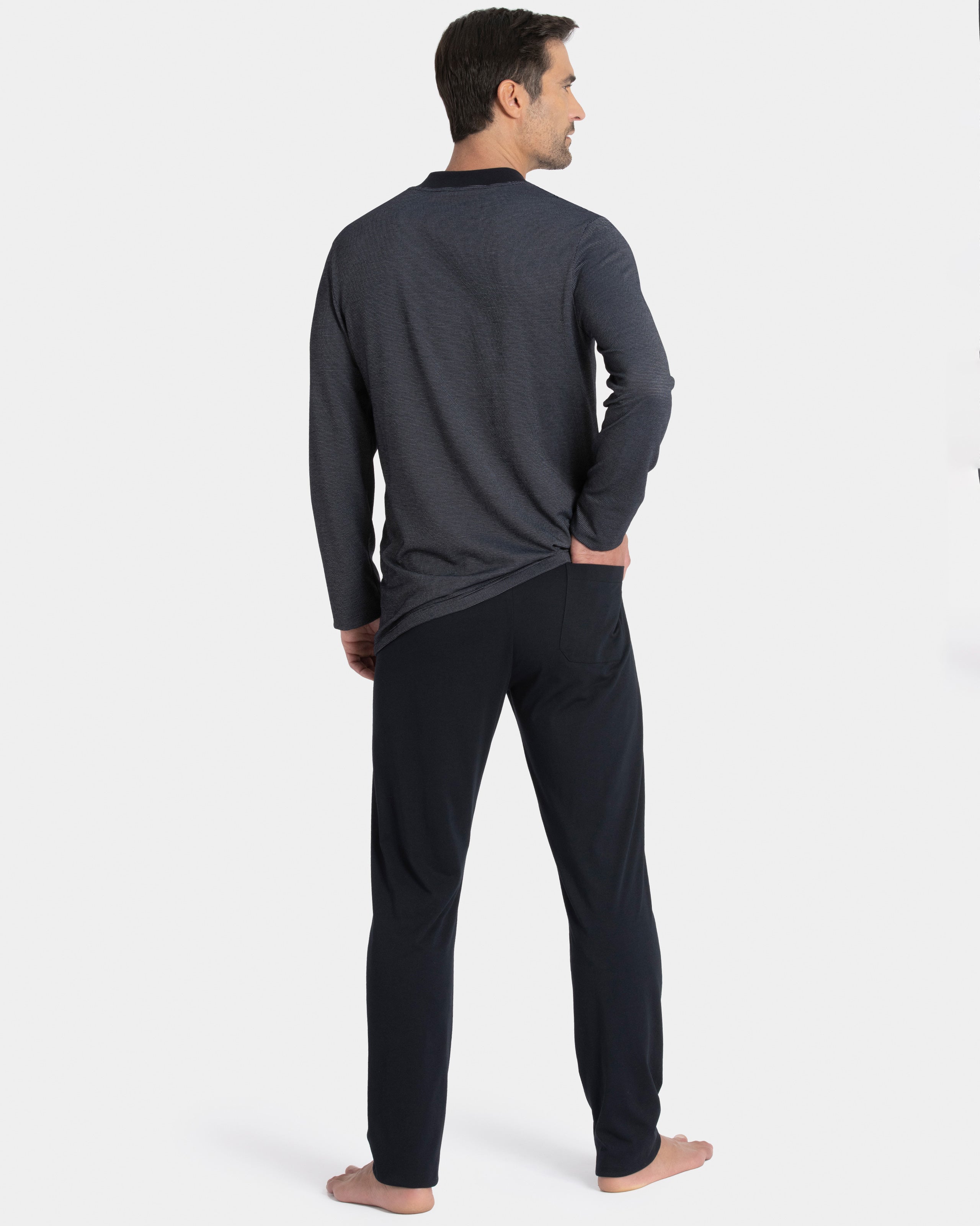 Pijama de homem térmico em Algodão Modal