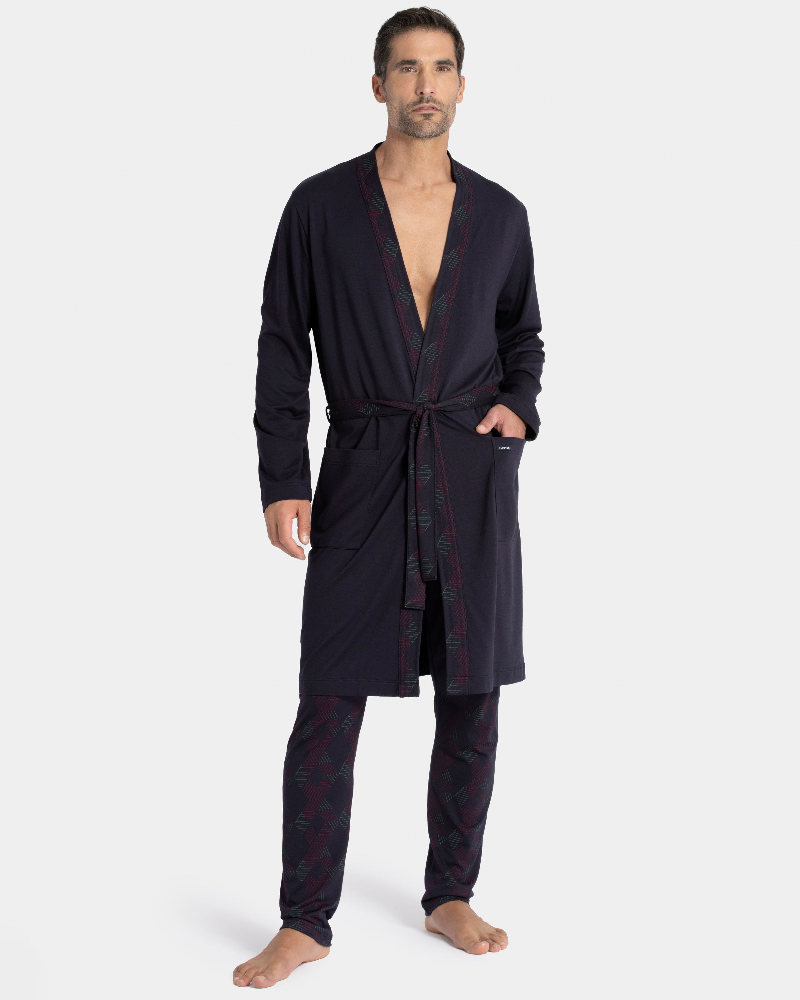 Robe de homem estampado em Algodão Modal