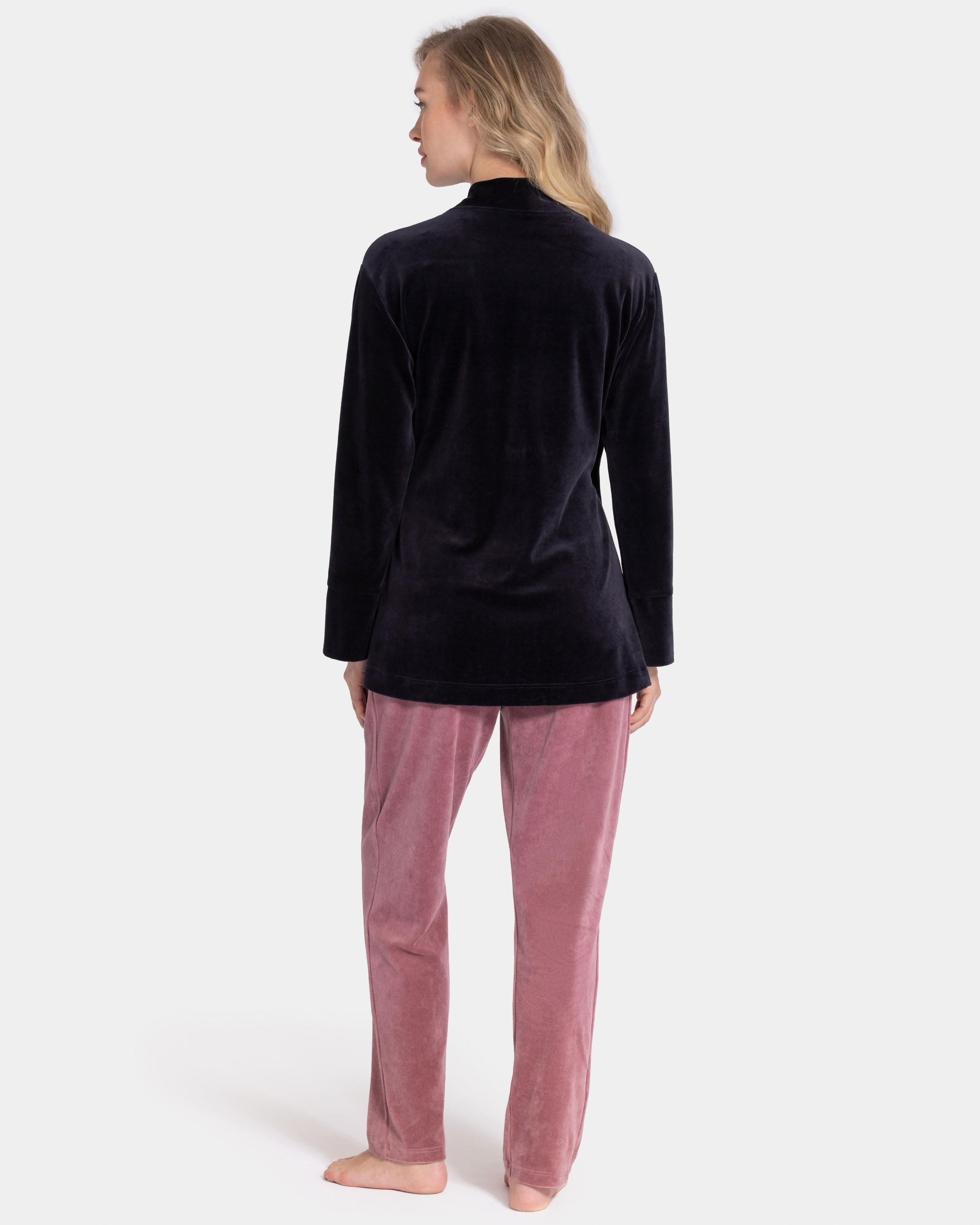 Peignoir en Velours avec ruban